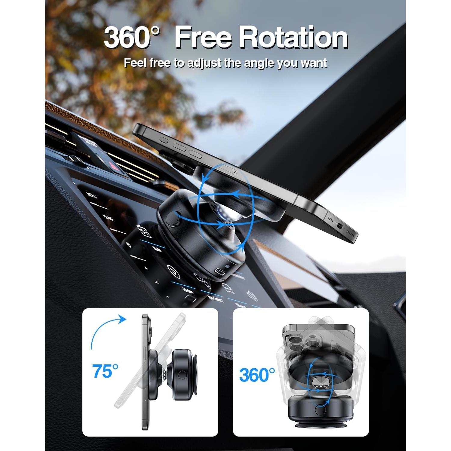 Soporte Magnético para Teléfono de Coche Sanqi Youpin 360° Ajustable