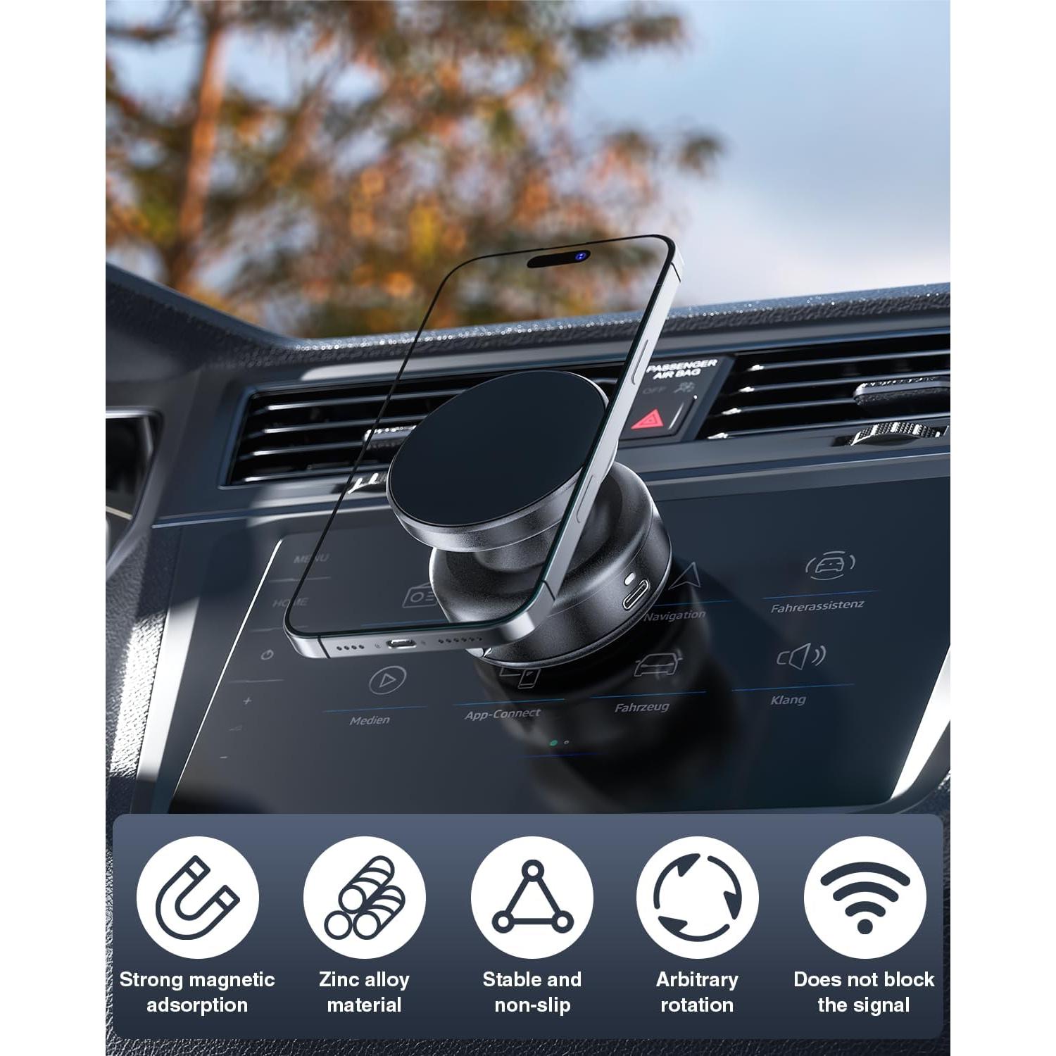 Soporte Magnético para Teléfono de Coche Sanqi Youpin 360° Ajustable