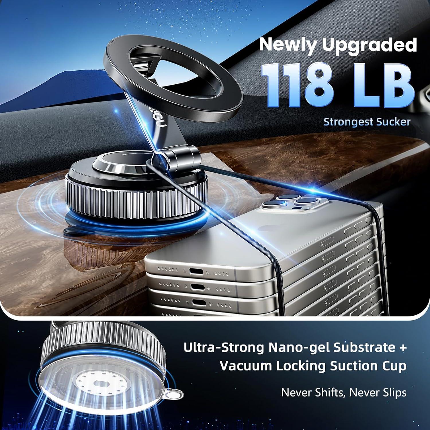 Soporte magnético para teléfono de coche MOGU, ajustable y plegable