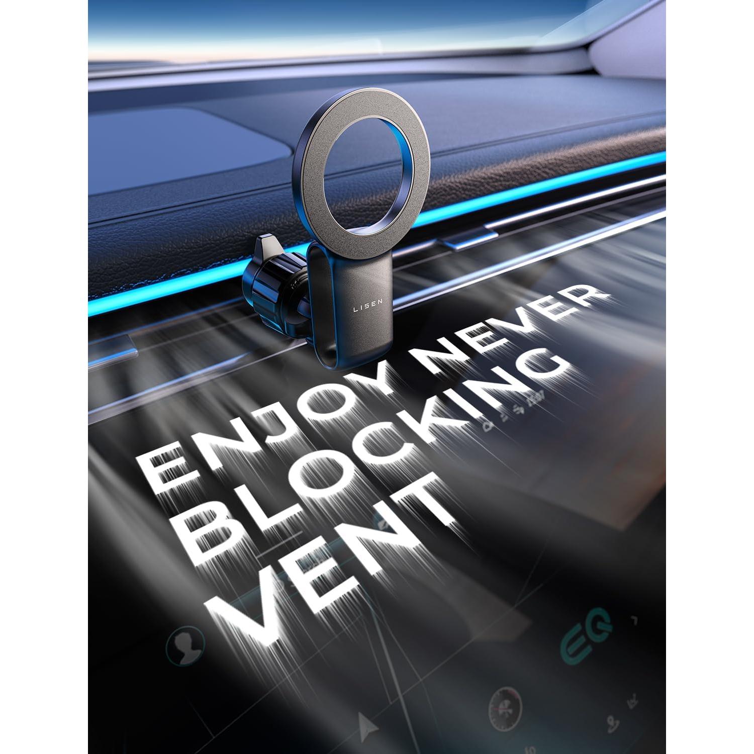 Soporte Magnético para Coche LISEN MagSafe para iPhone 16/15