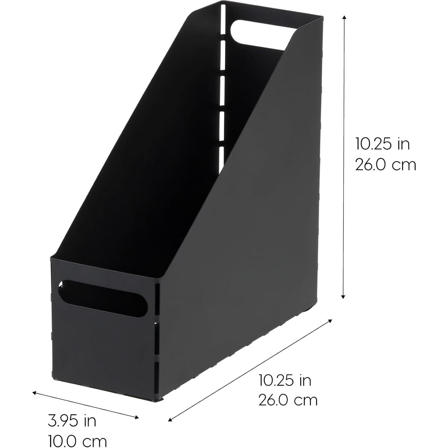 Soportes de Revistas de Metal IRIS USA, Paquete de 6, Negro