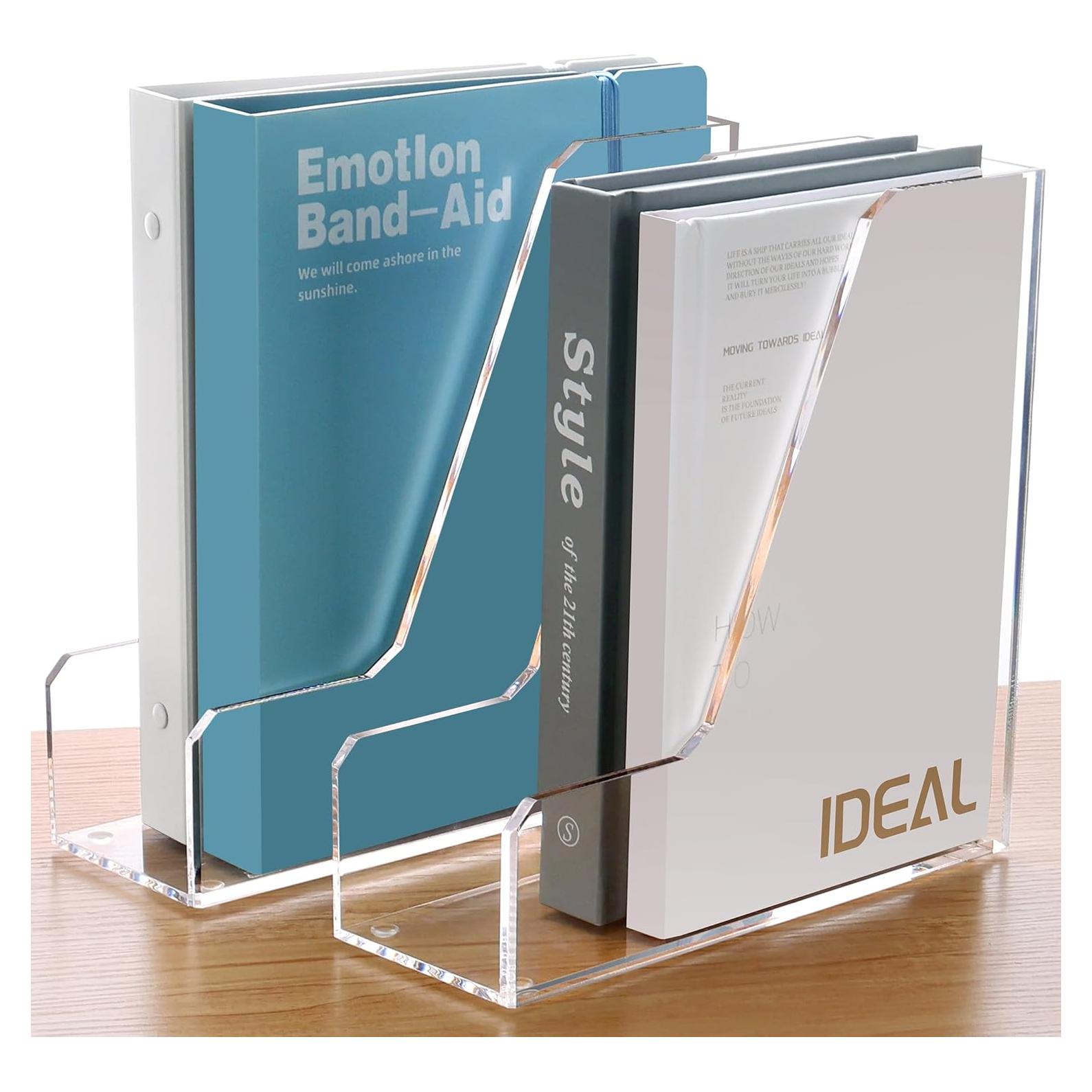 Organizador de Escritorio Acrílico Transparente SANRUI 2 Piezas