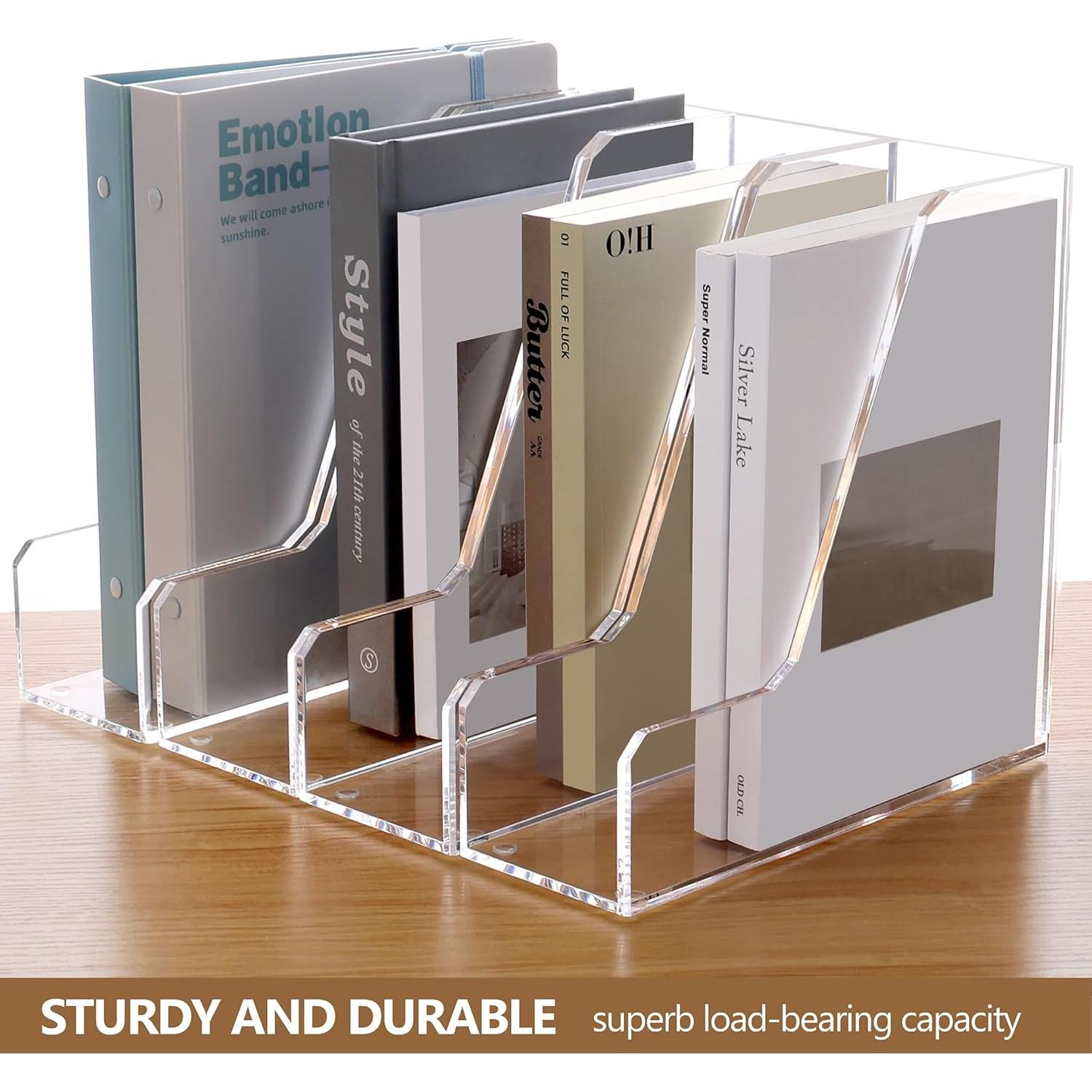 Organizador de Escritorio Acrílico Transparente SANRUI 2 Piezas