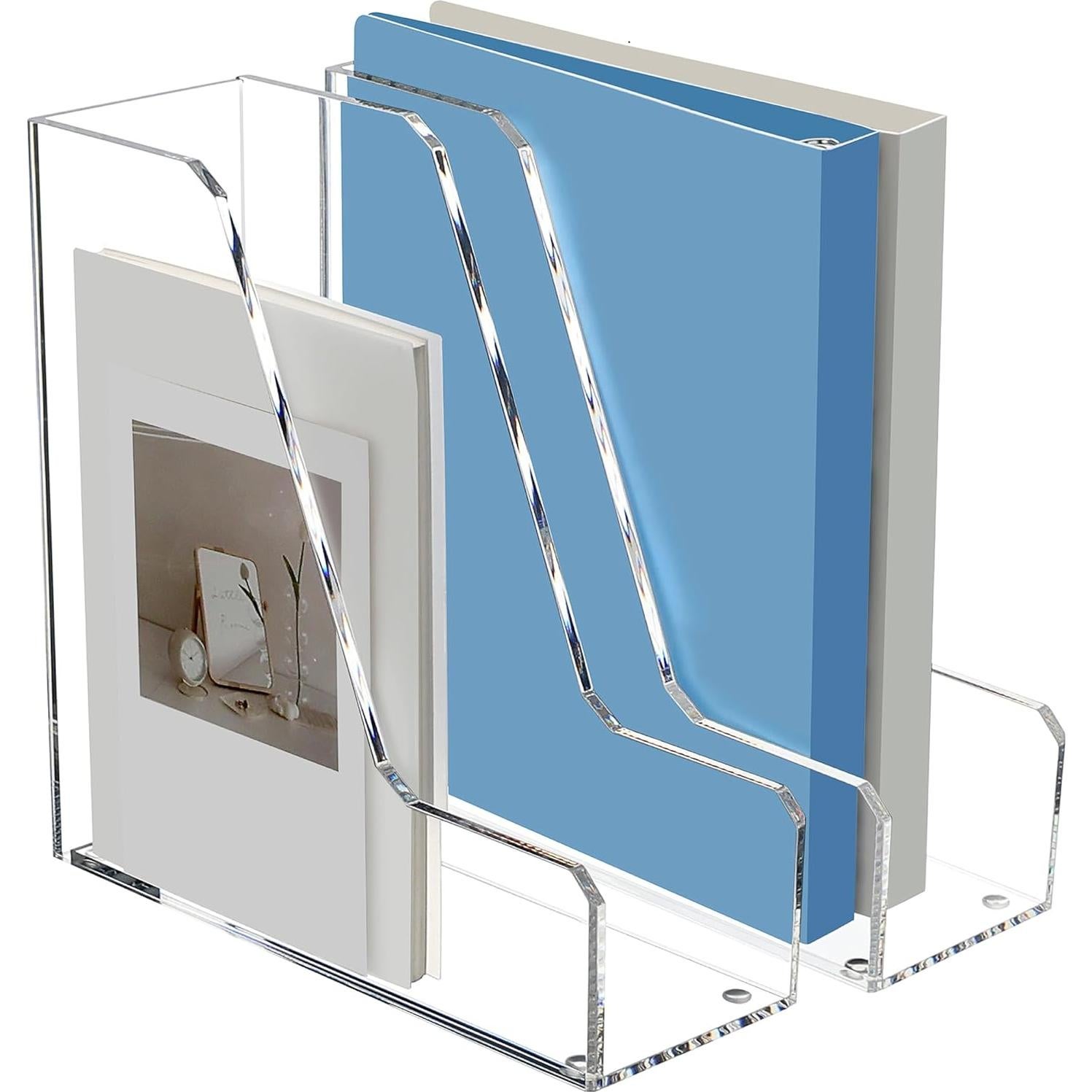 Organizador de Escritorio Acrílico Transparente SANRUI 2 Piezas