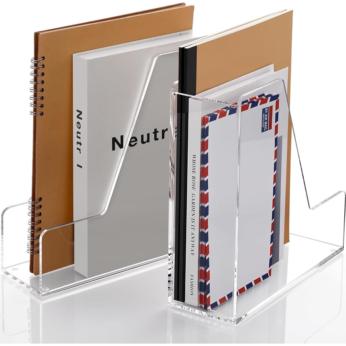 Organizador de Escritorio Acrílico SANRUI 2 Niveles 24x9x26 cm