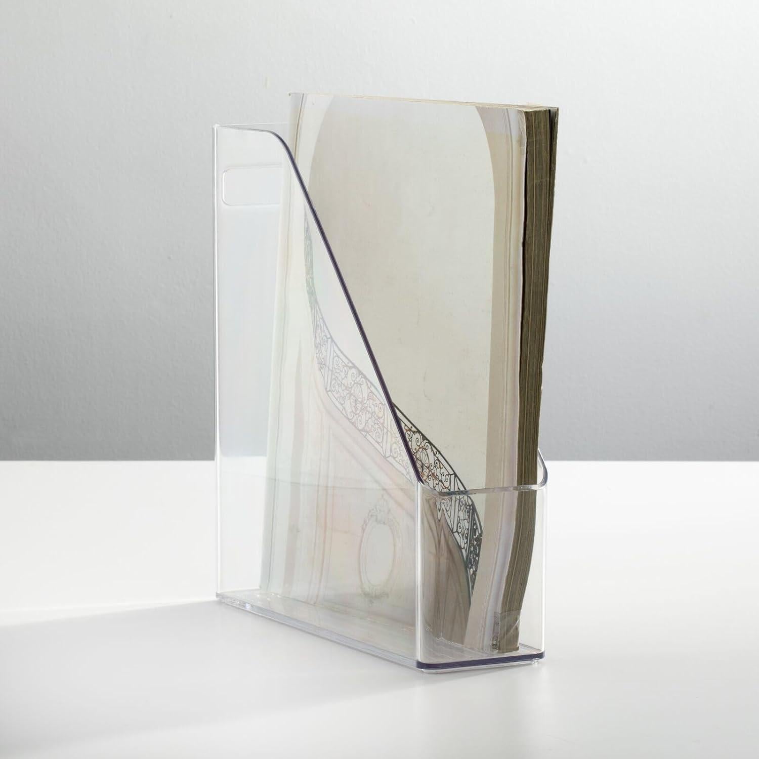 Organizador de Archivos Vertical mDesign - Paquete de 2, Transparente