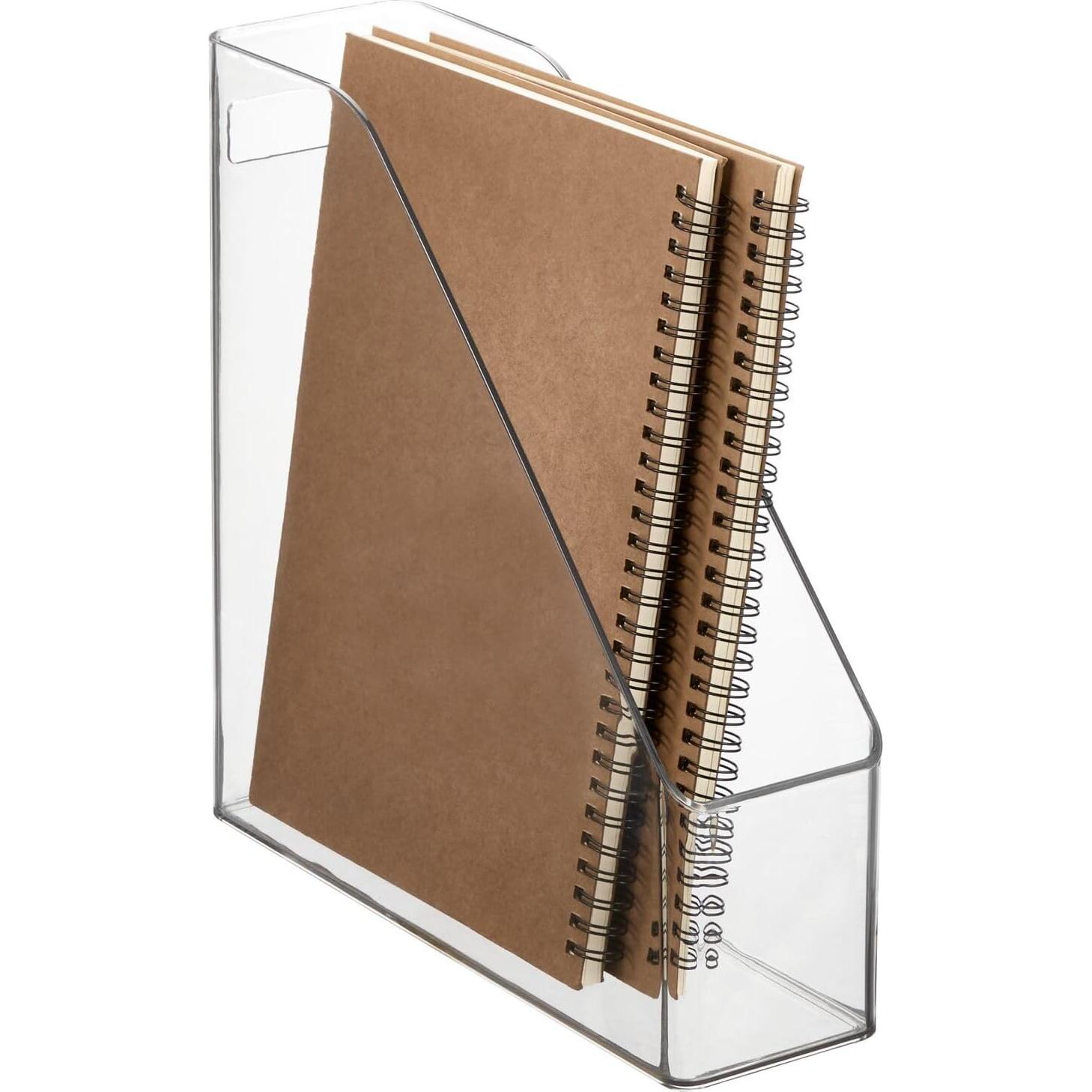 Organizador de Archivos Vertical mDesign - Paquete de 2, Transparente