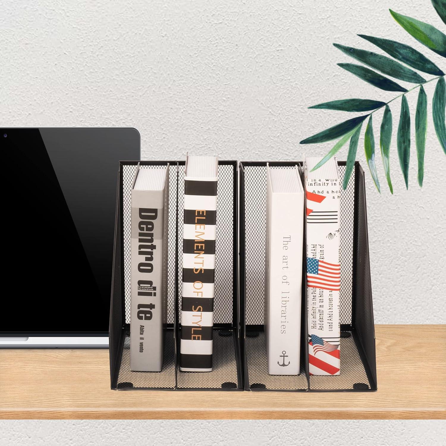 Set de 2 Soportes para Revistas de Metal ASIFMTHOT Negro