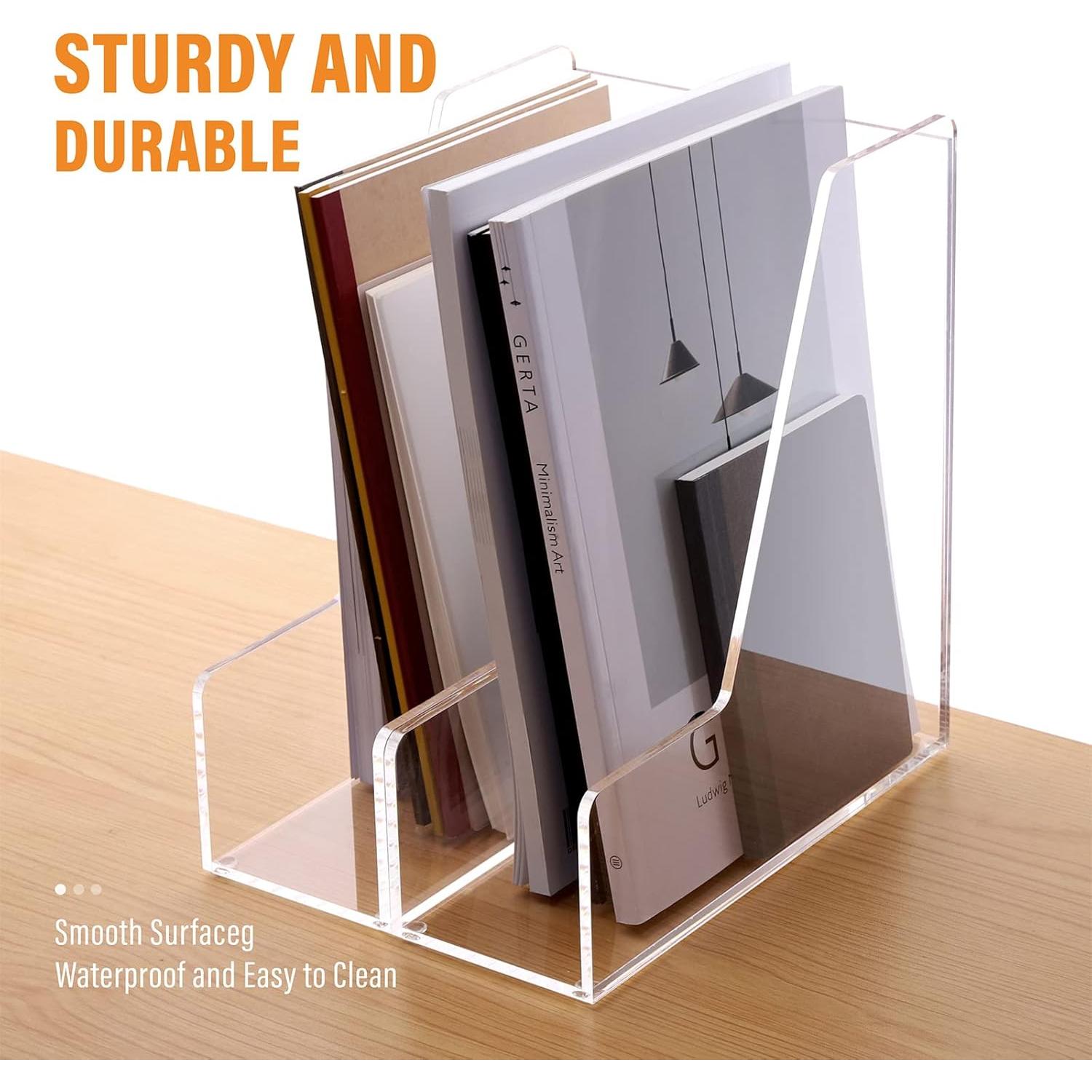 Soporte de Revistas Acrílico SANRUI 2-Pack 24x9x26 cm