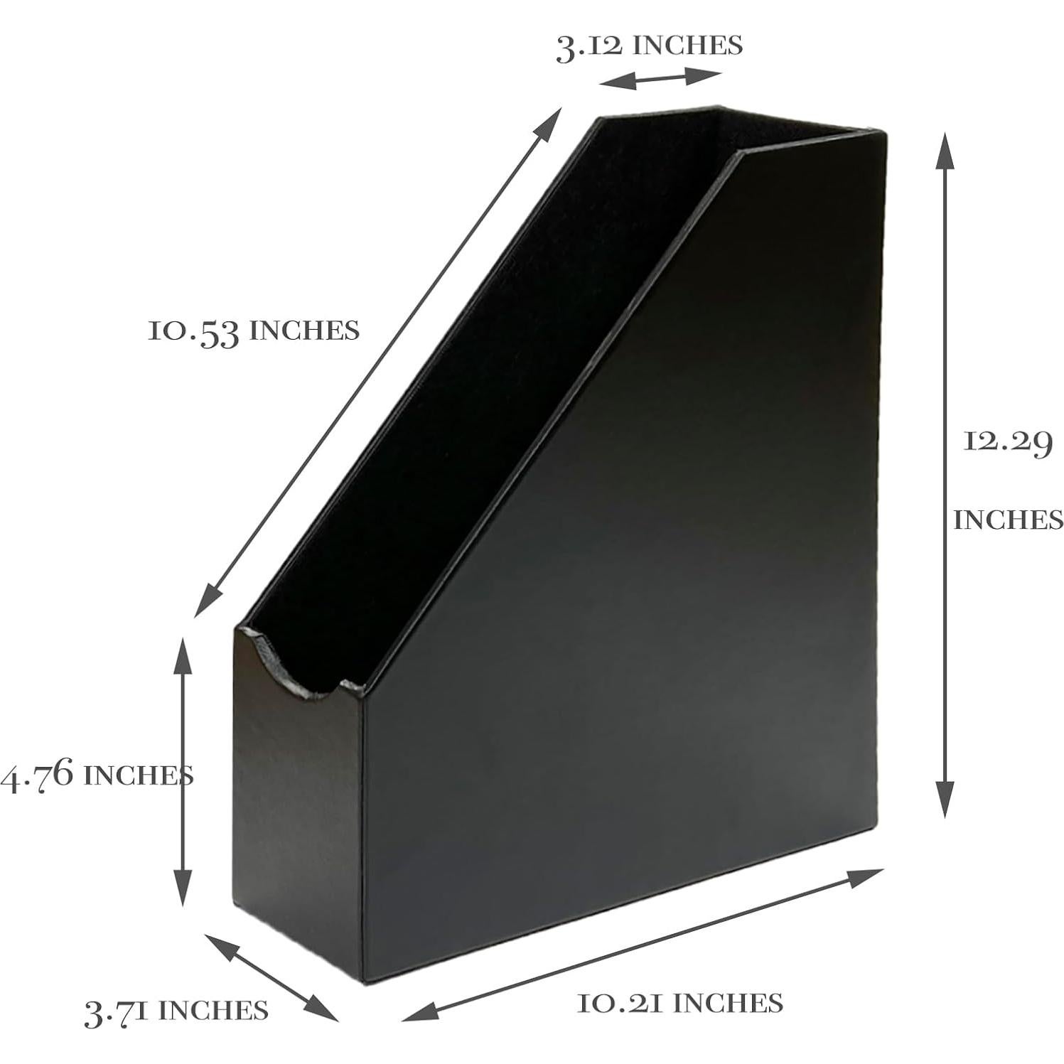 Soporte para Revistas UnionBasic de Cuero Sintético Negro
