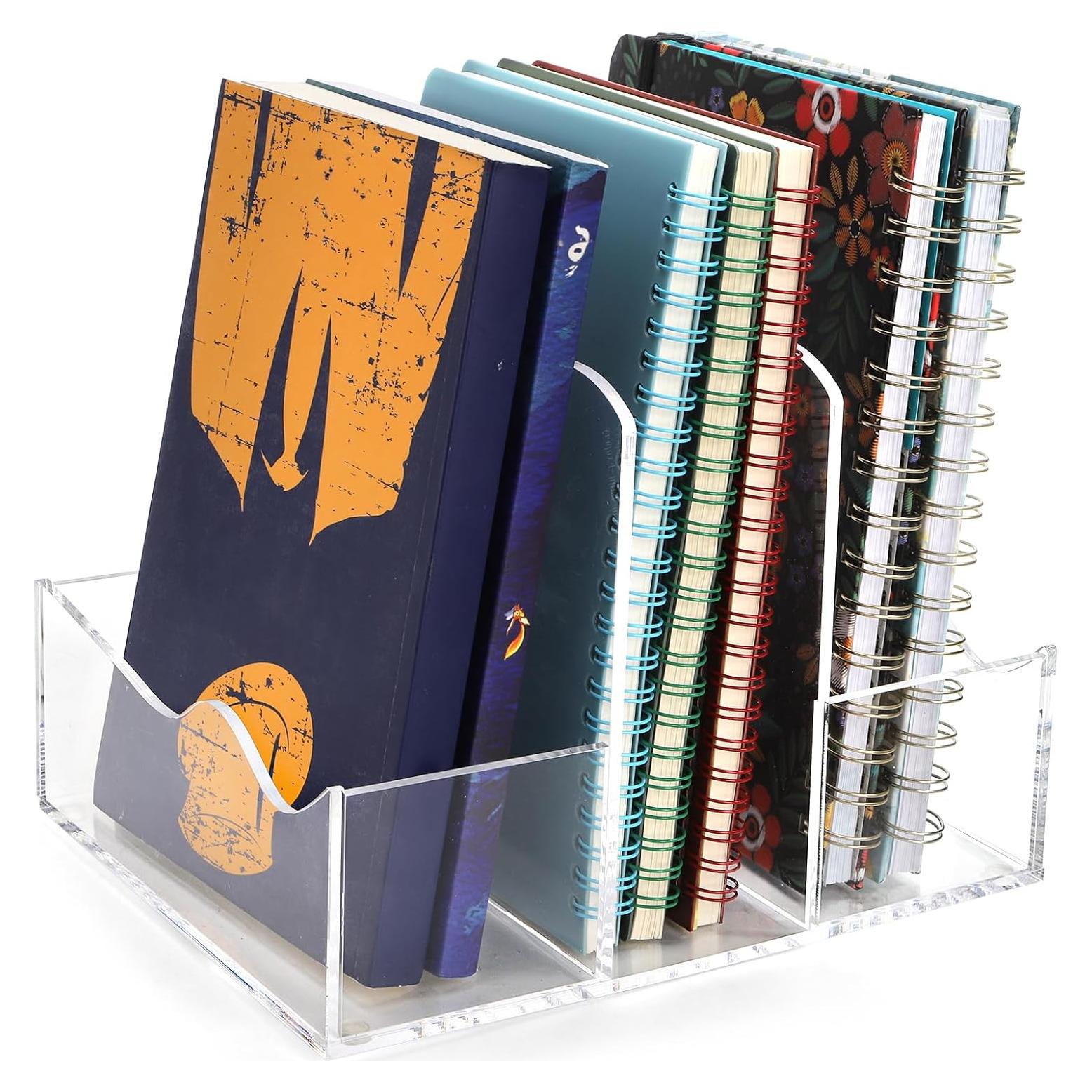 Soporte de Revistas Acrílico Mezchi con 3 Compartimentos 21.6x17.8 cm