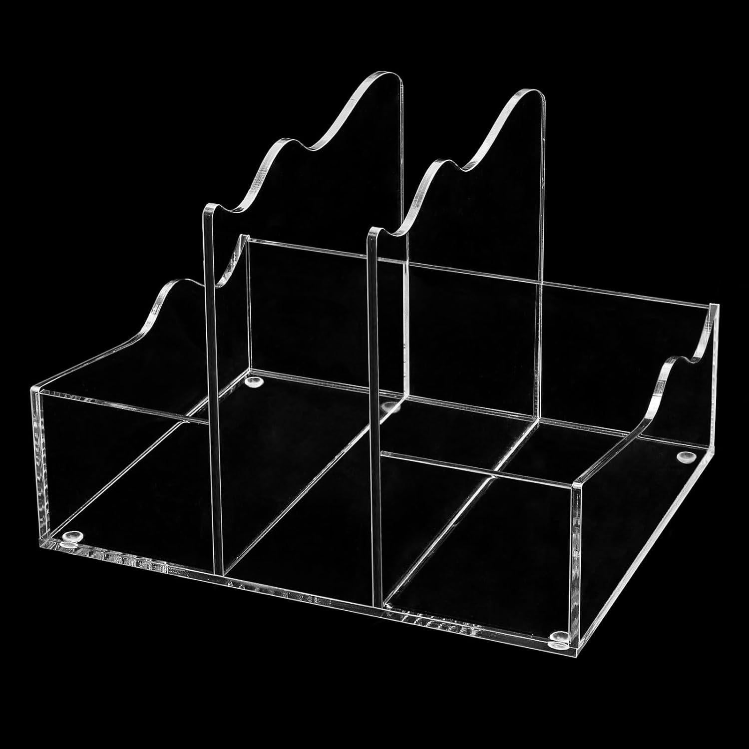 Soporte de Revistas Acrílico Mezchi con 3 Compartimentos 21.6x17.8 cm