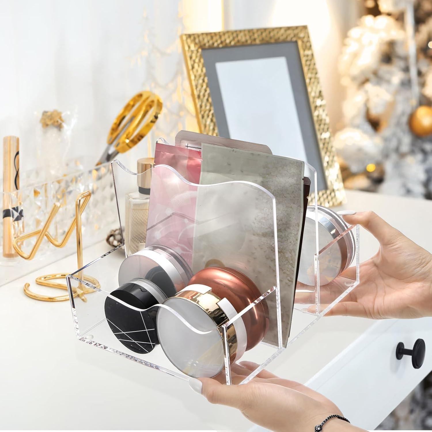 Soporte de Revistas Acrílico Mezchi con 3 Compartimentos 21.6x17.8 cm