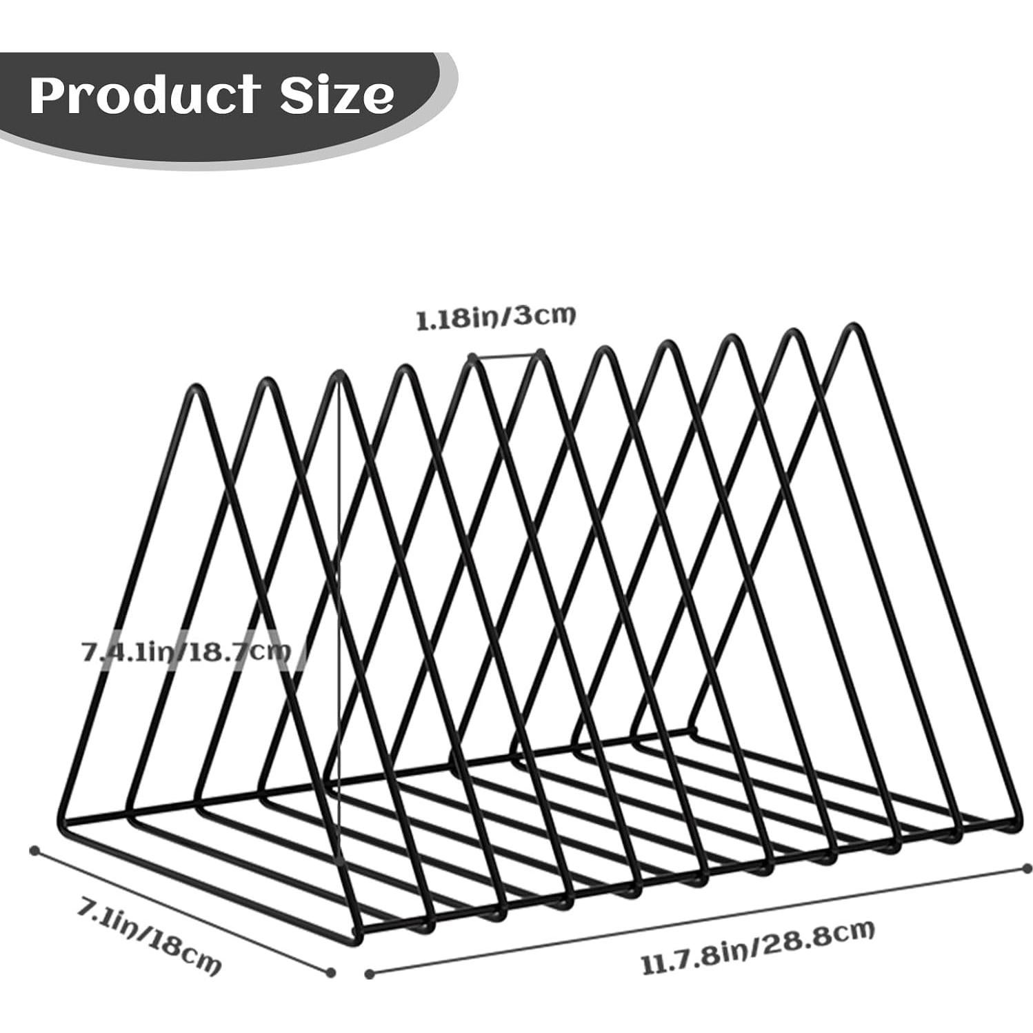 Organizador de Escritorio Triangular Urban Deco - Metal Negro 10 Secciones
