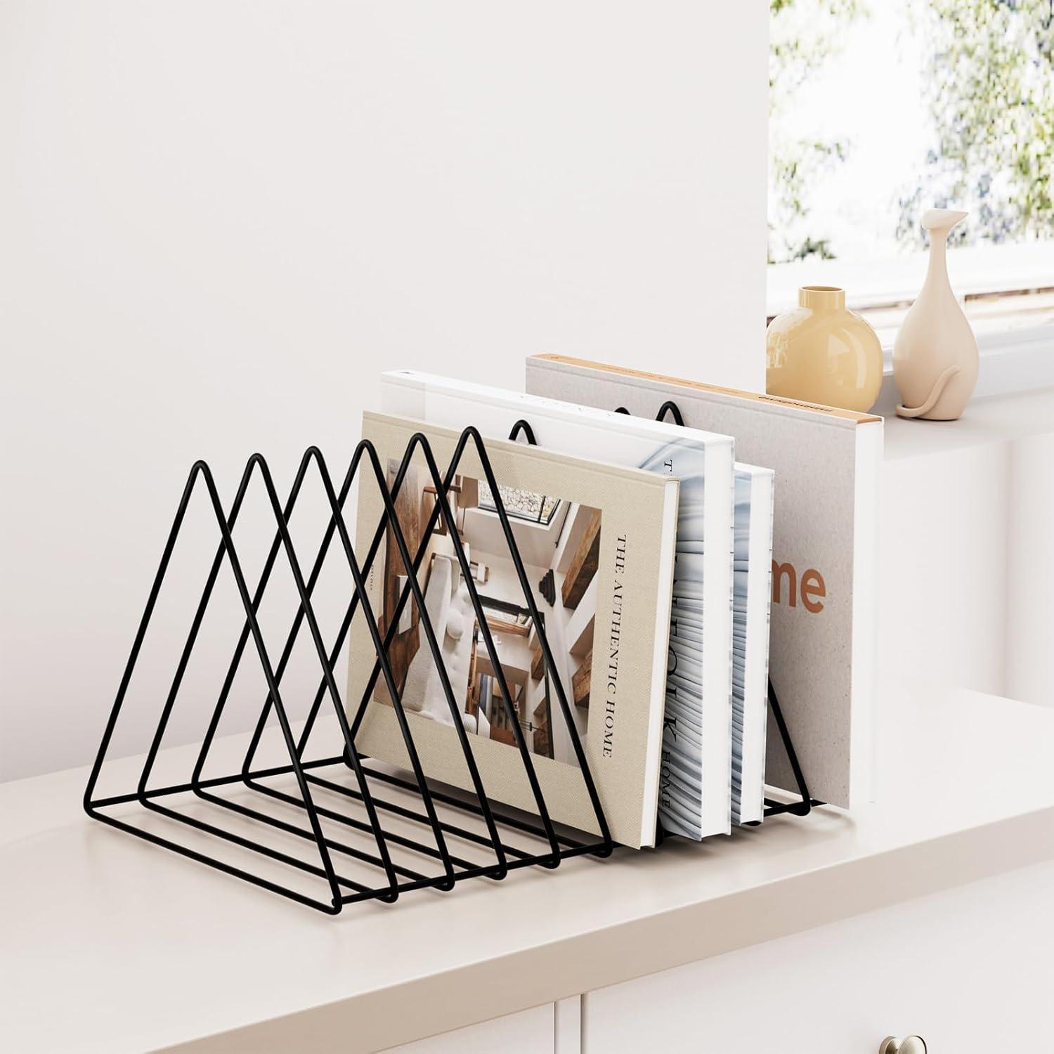 Organizador de Escritorio Triangular Urban Deco - Metal Negro 10 Secciones