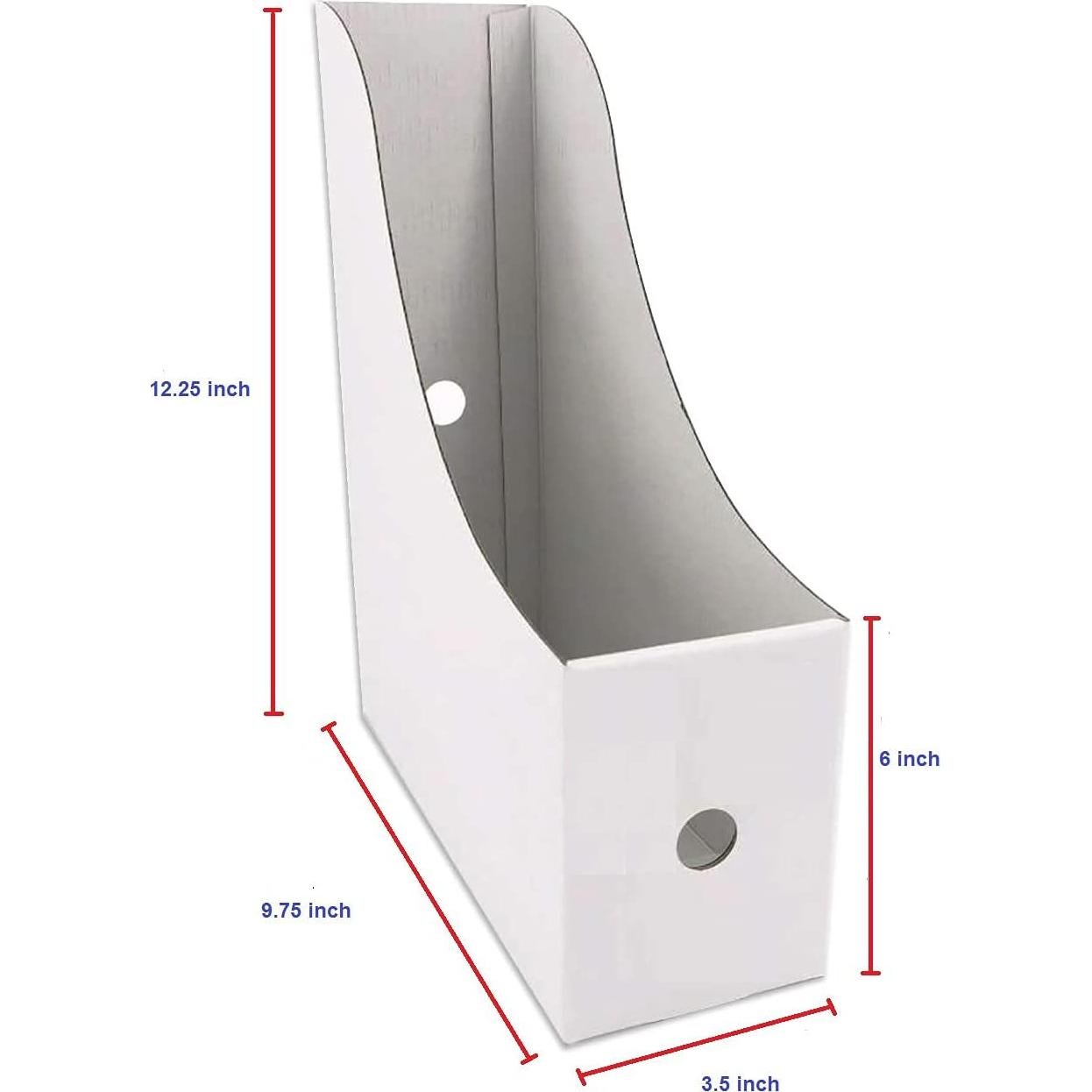 Soporte de Revistas QQOUTLET Cartón Blanco 5 Piezas