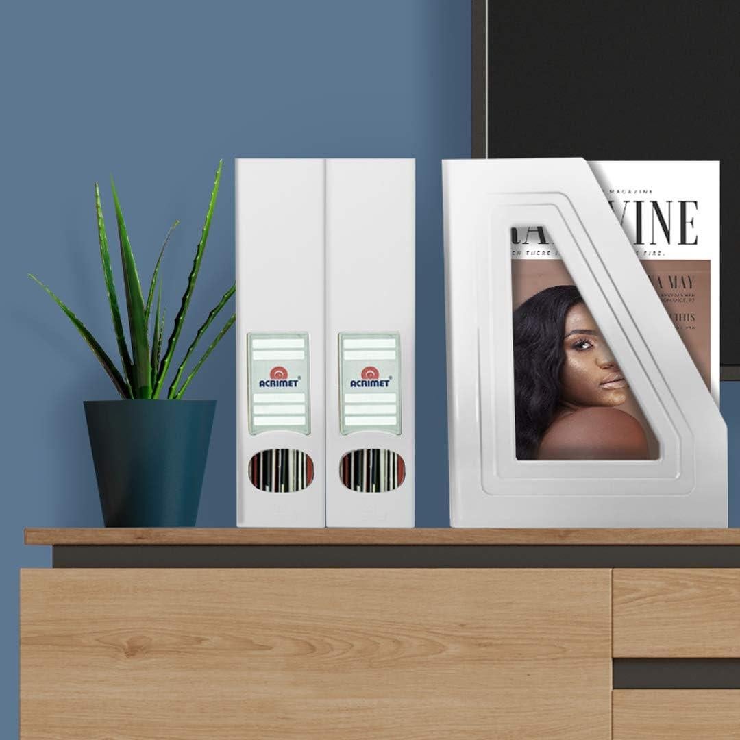 Soporte para Revistas Acrimet Blanco, Organizador Duradero, 2 Unidades