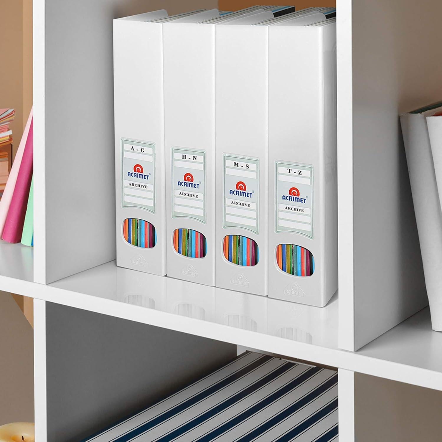 Soporte para Revistas Acrimet Blanco, Organizador Duradero, 2 Unidades