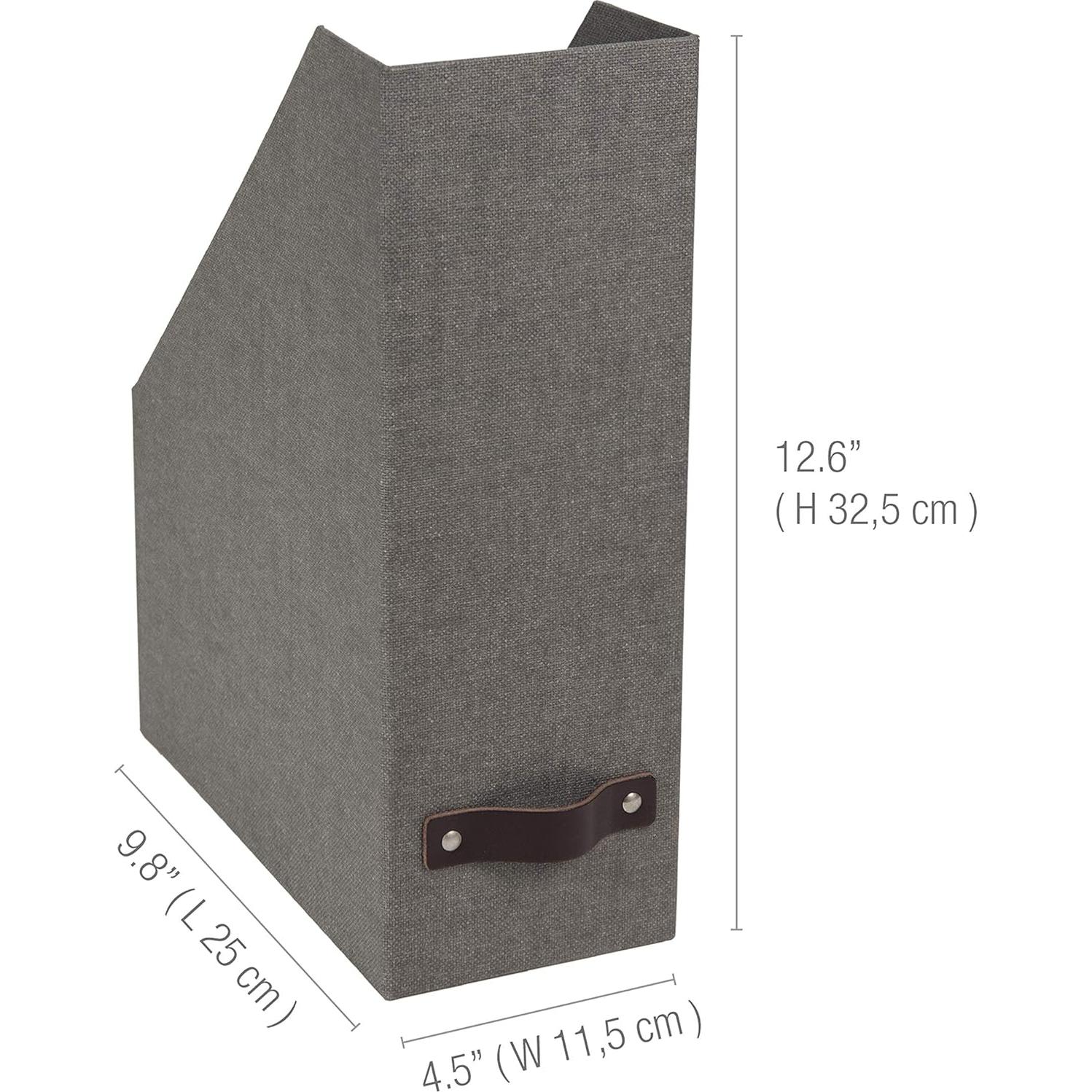 Caja de Almacenamiento Vertical Bigso Estelle 24.9x11.4x32cm Gris