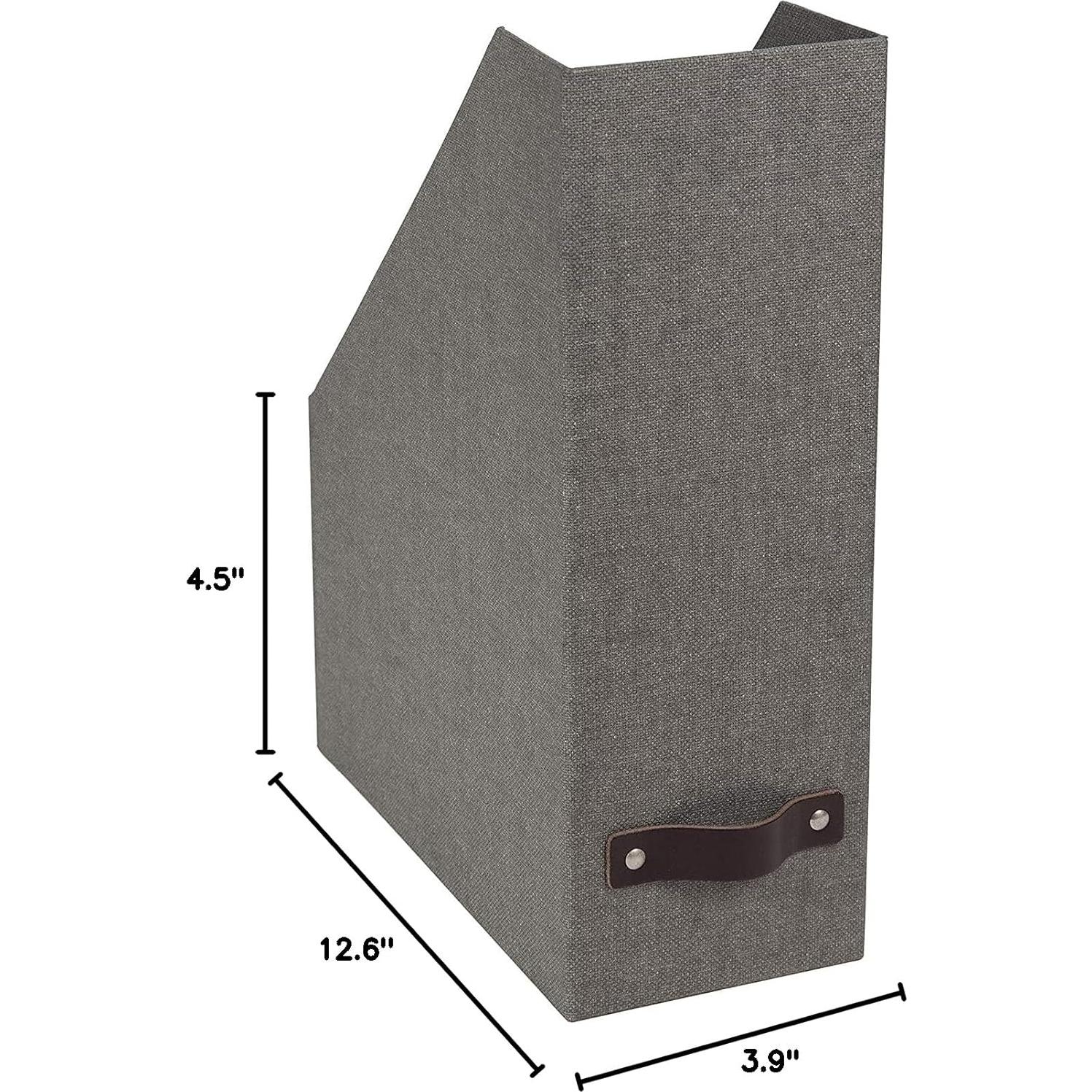 Caja de Almacenamiento Vertical Bigso Estelle 24.9x11.4x32cm Gris