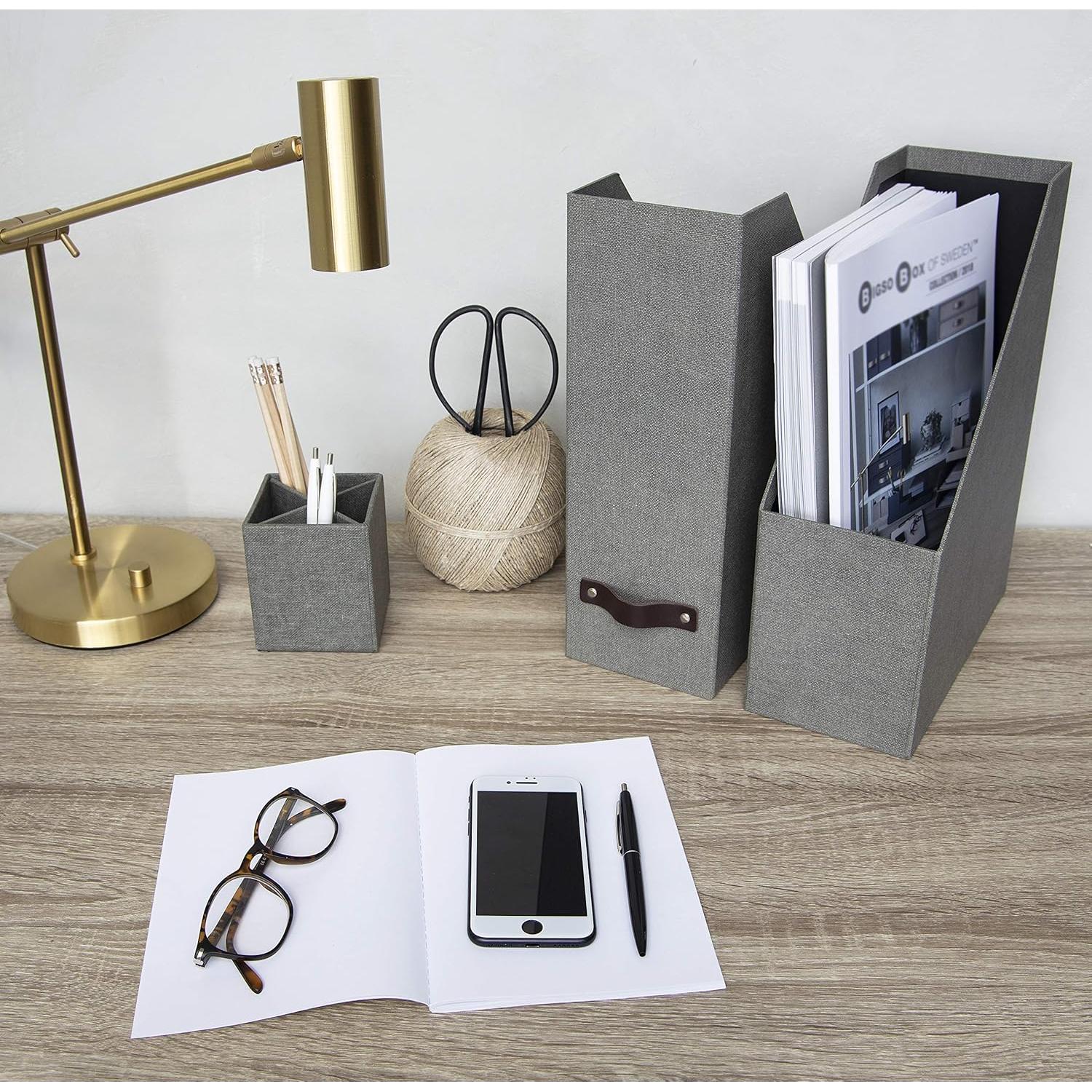 Caja de Almacenamiento Vertical Bigso Estelle 24.9x11.4x32cm Gris