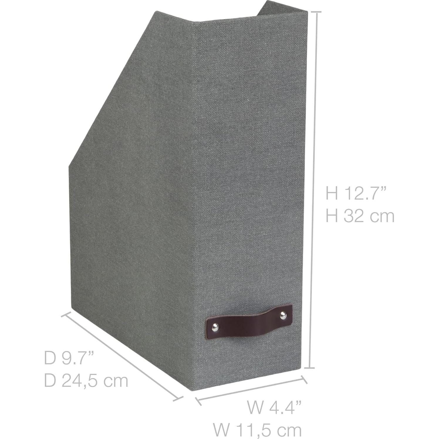 Bigso Estelle Organizador de Revistas - 3 Paquete - Gris