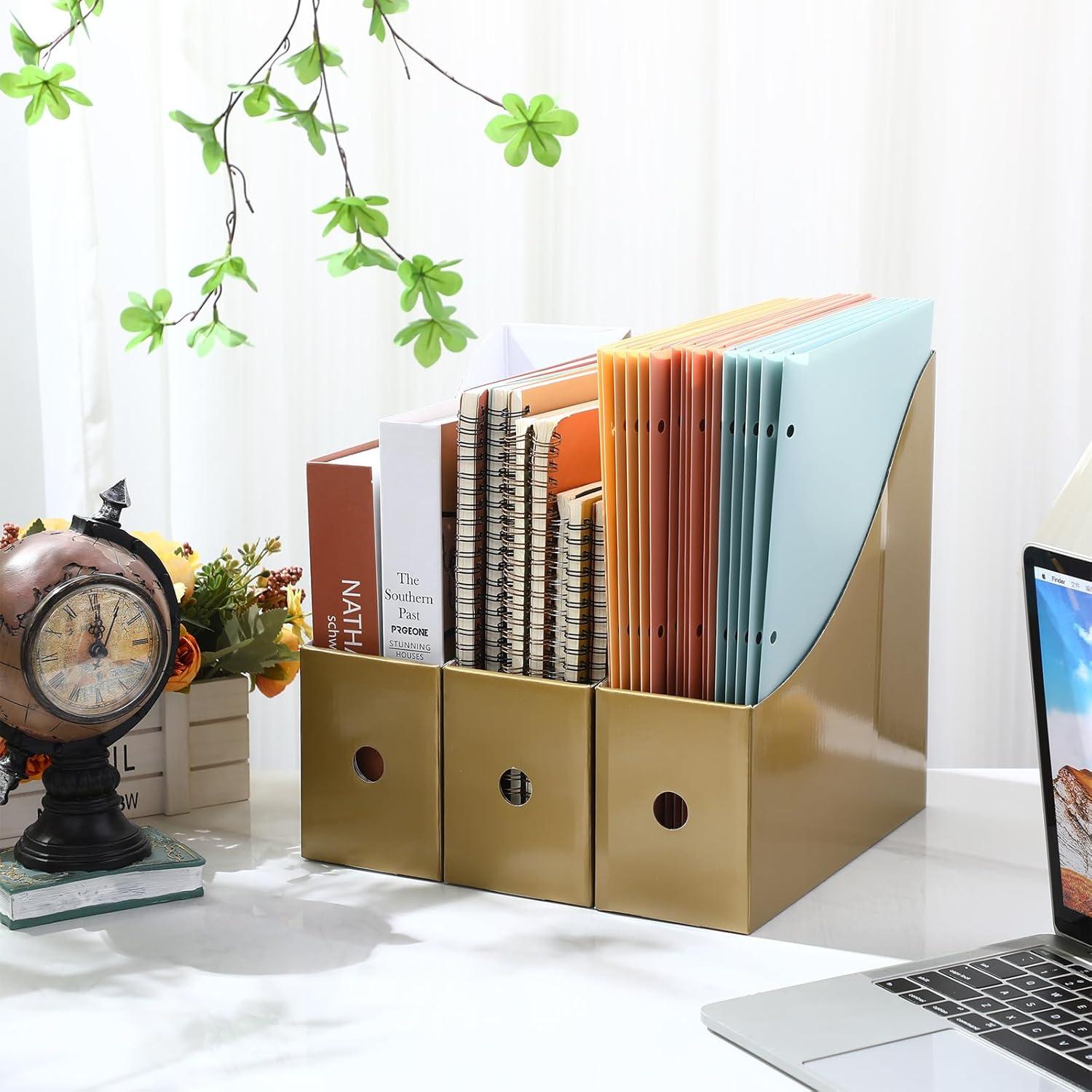 Soportes para Revistas Pasimy 8 Piezas Dorado Vintage Kraft