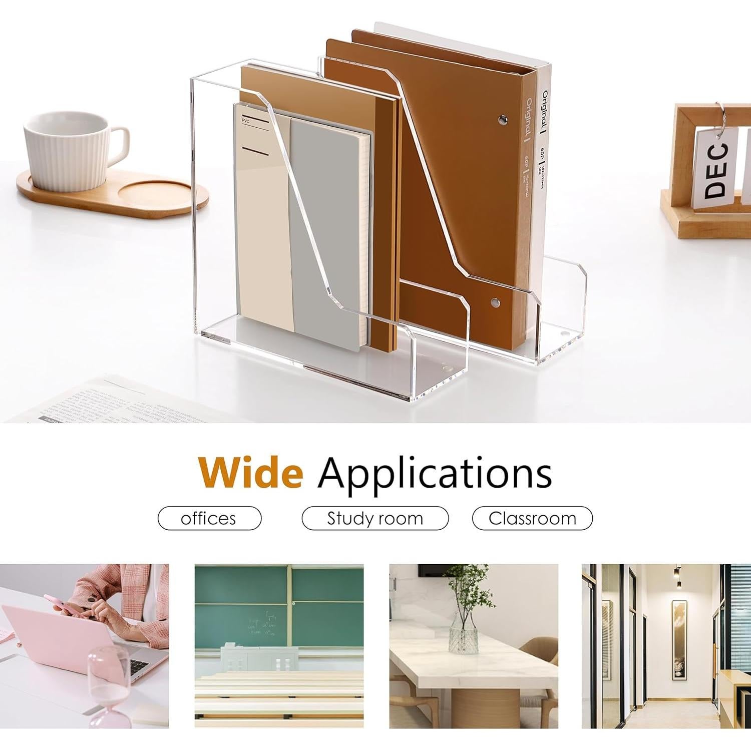 Organizador de Archivos Acrílico SANRUI 2 Paquete Transparente