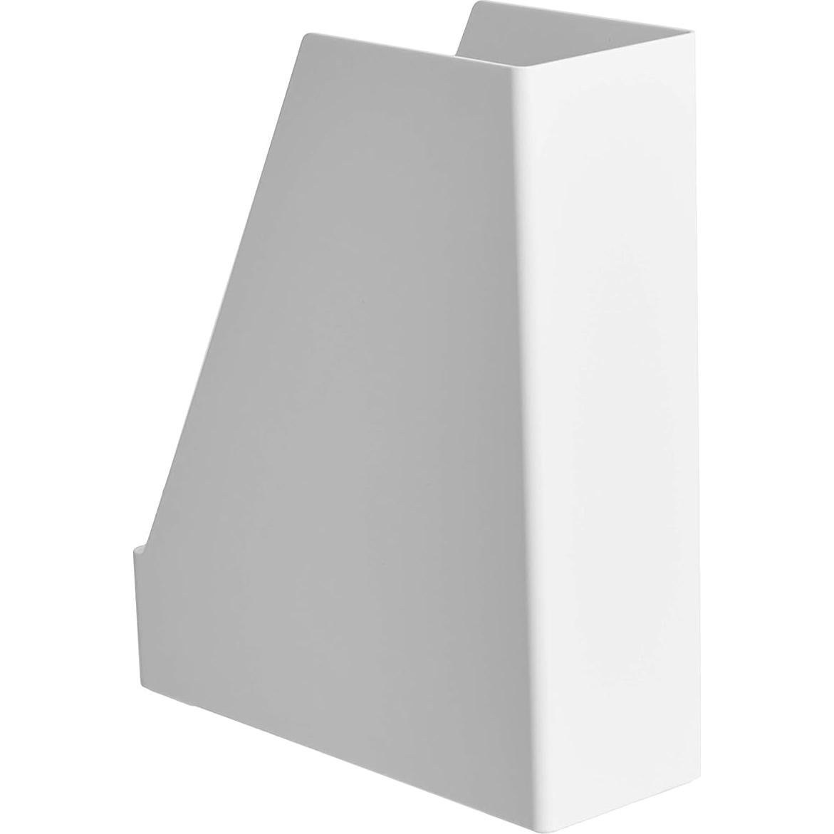 Organizador de Plástico Amazon Basics - Soporte para Revistas, Blanco, 12 Unidades