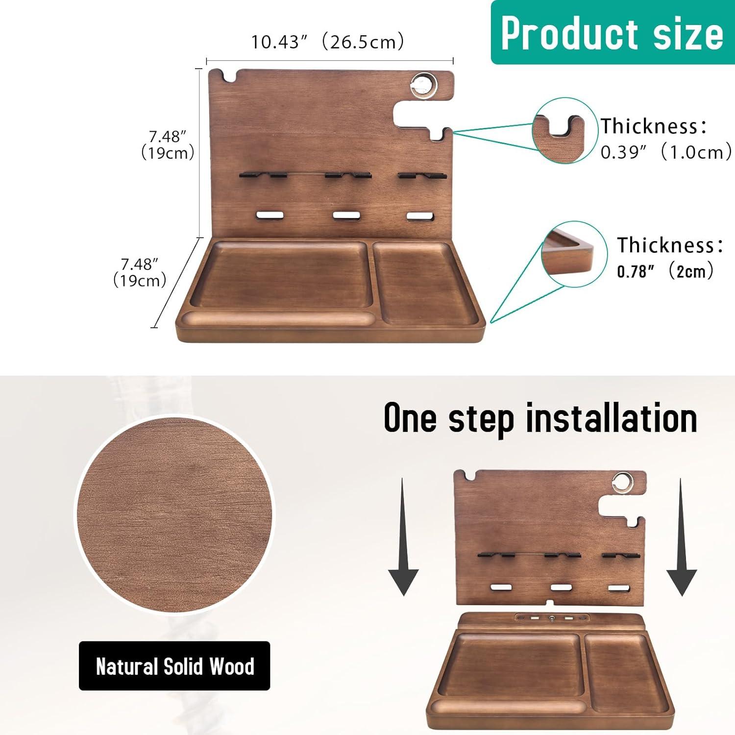 Estación de Carga de Madera Xunhomon 3 en 1 USB C QC 3.0