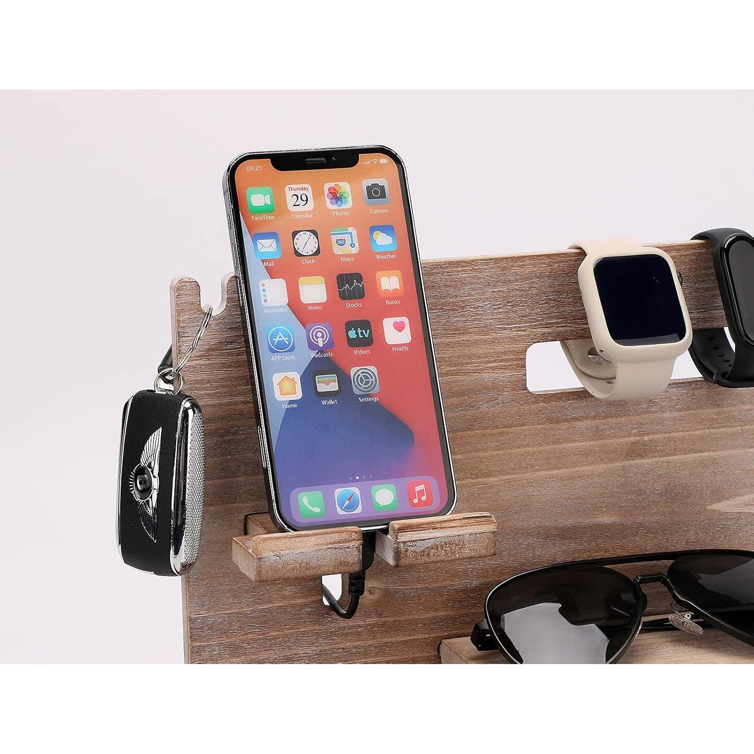 Estación de Acoplamiento de Madera Encozy con Cargador Inalámbrico