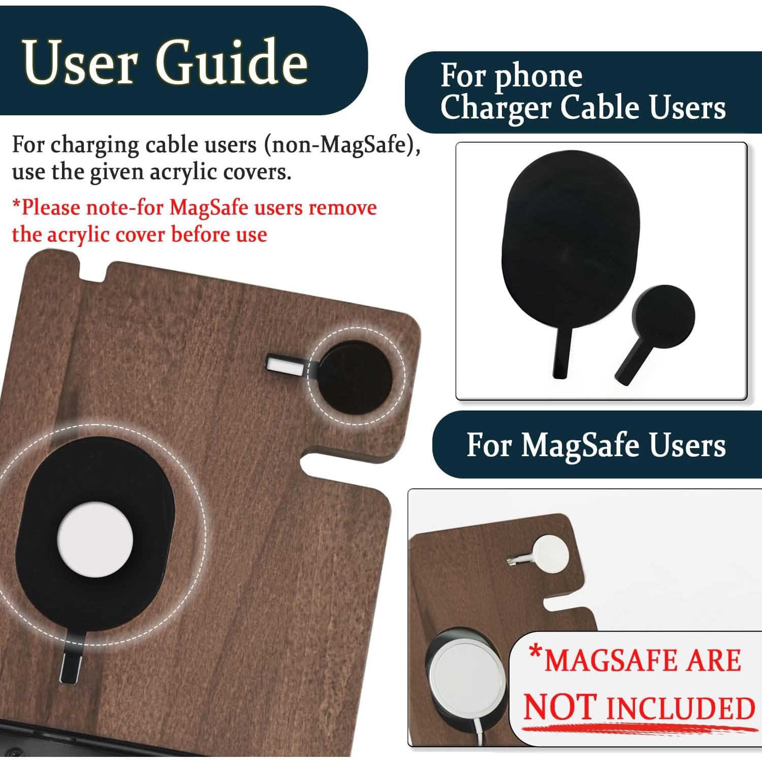 Estación de Carga de Madera JACKCUBE MK243 - Organizador Multifuncional