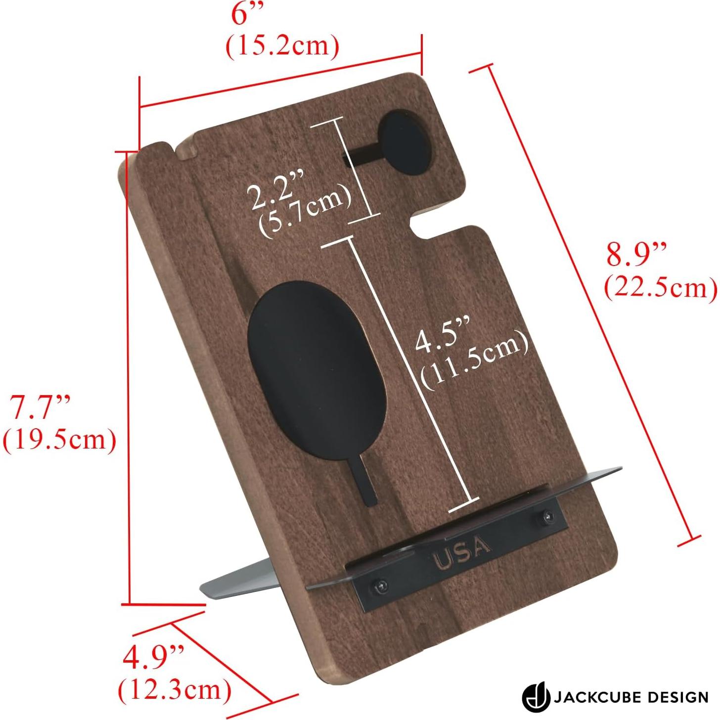 Estación de Carga de Madera JACKCUBE MK243 - Organizador Multifuncional