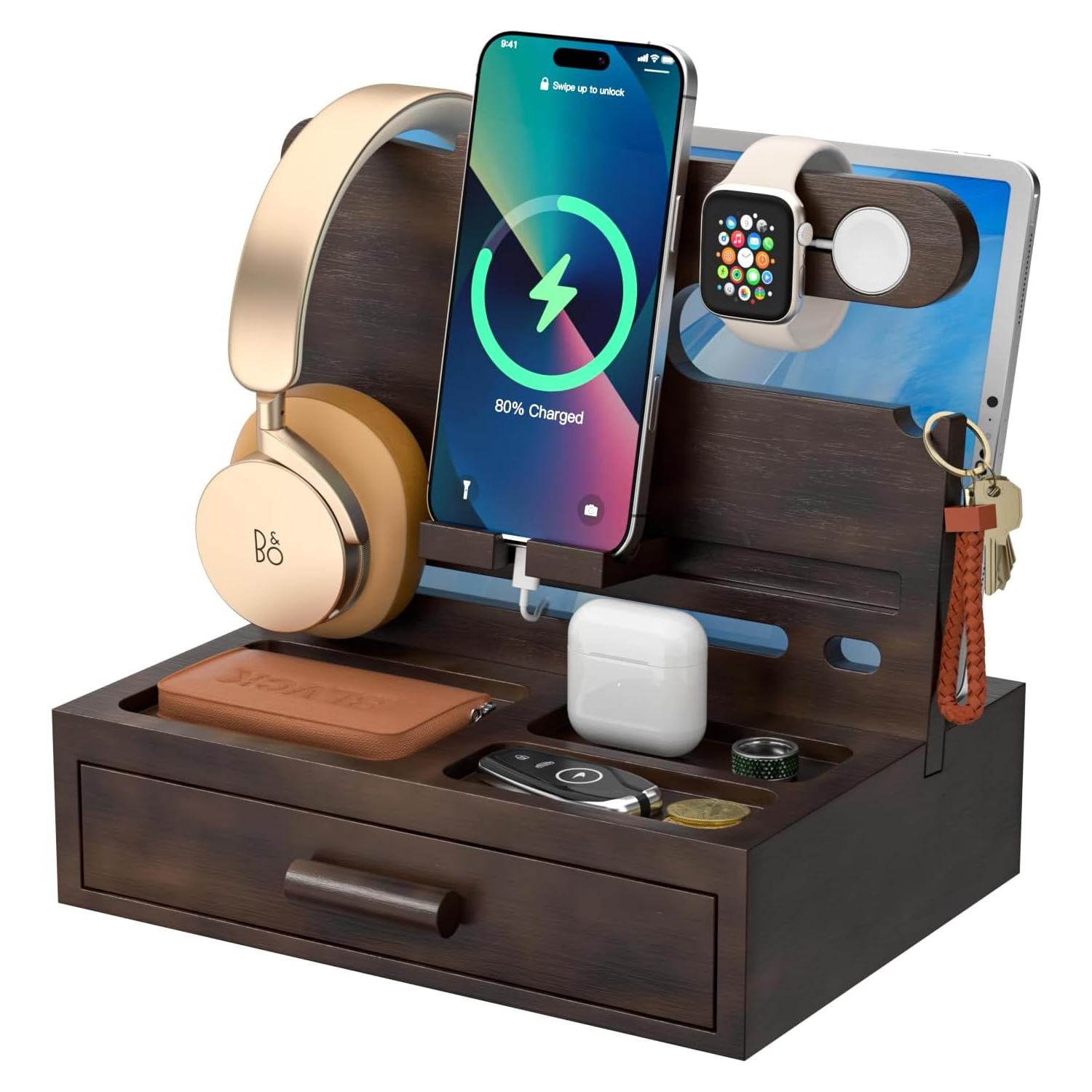 Estación de Acoplamiento para Teléfonos Sephyroth de Bambú