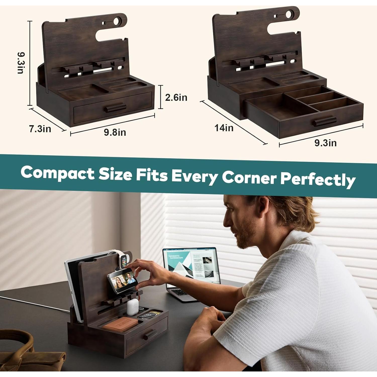 Estación de Acoplamiento para Teléfonos Sephyroth de Bambú