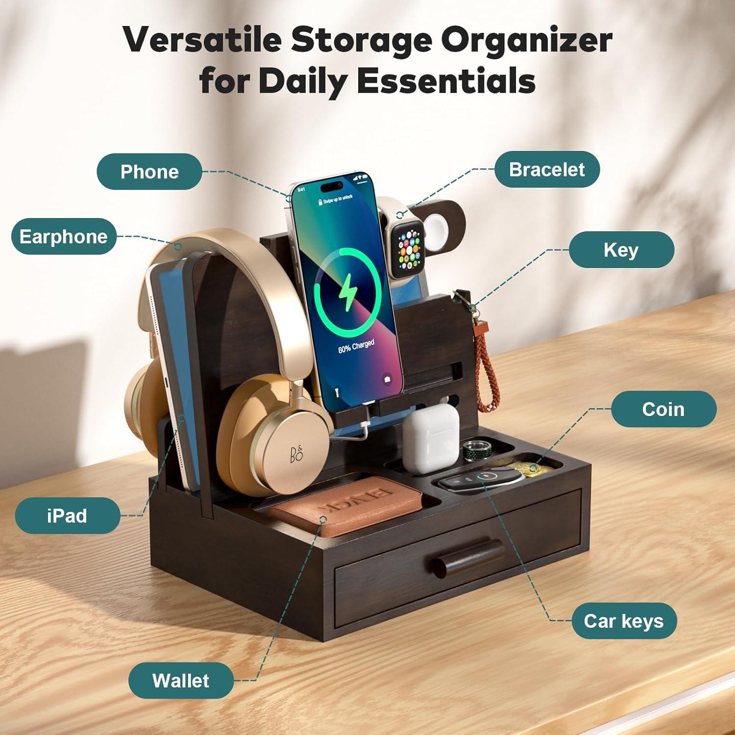 Estación de Acoplamiento para Teléfonos Sephyroth de Bambú