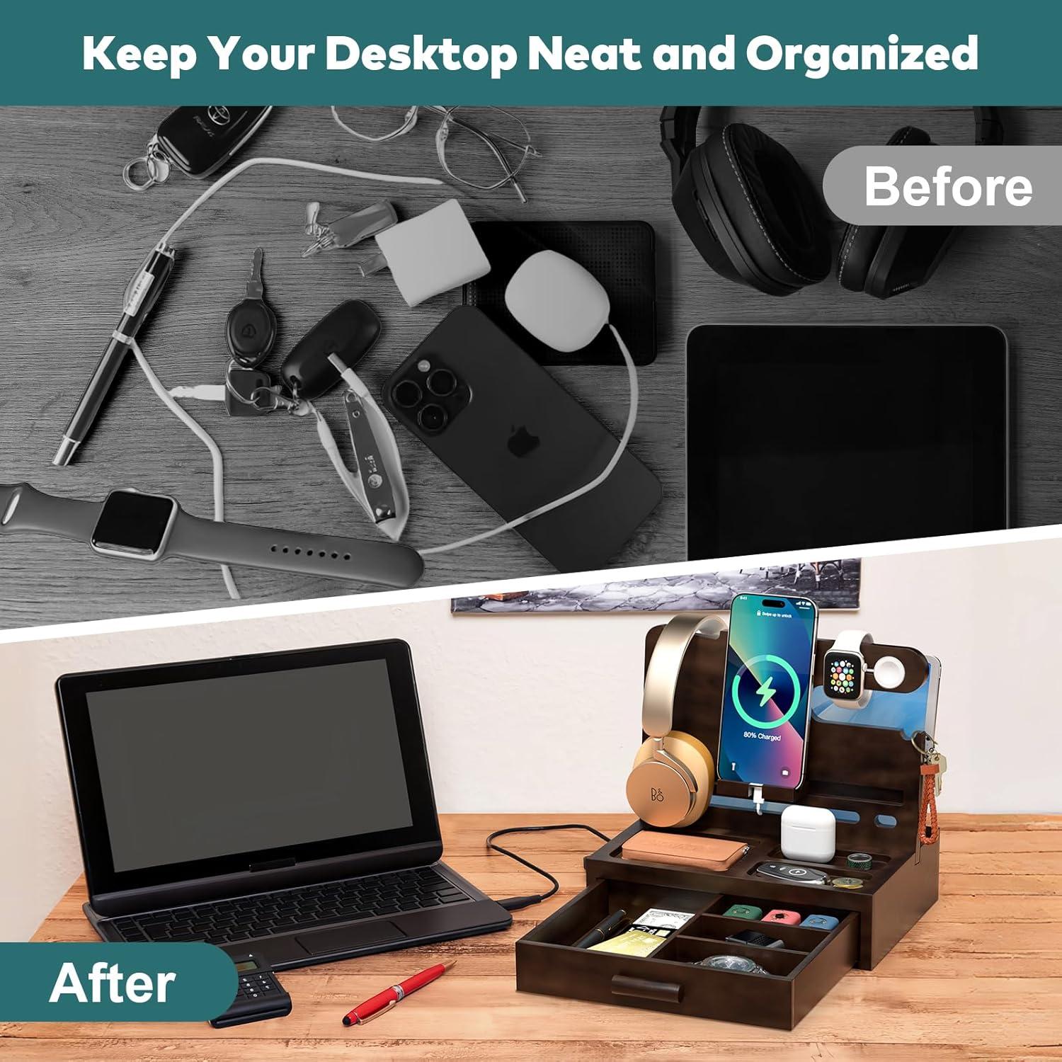 Estación de Acoplamiento para Teléfonos Sephyroth de Bambú