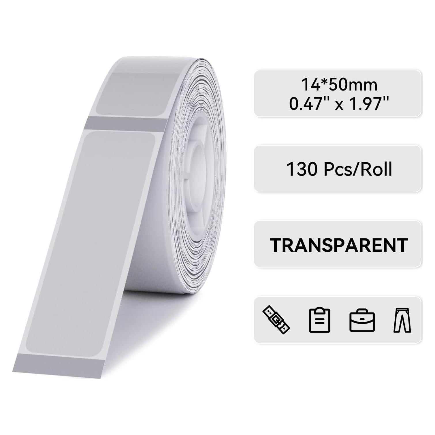 Cinta de Etiquetas NIIMBOT D11 130 Etiquetas Transparente 14x50mm