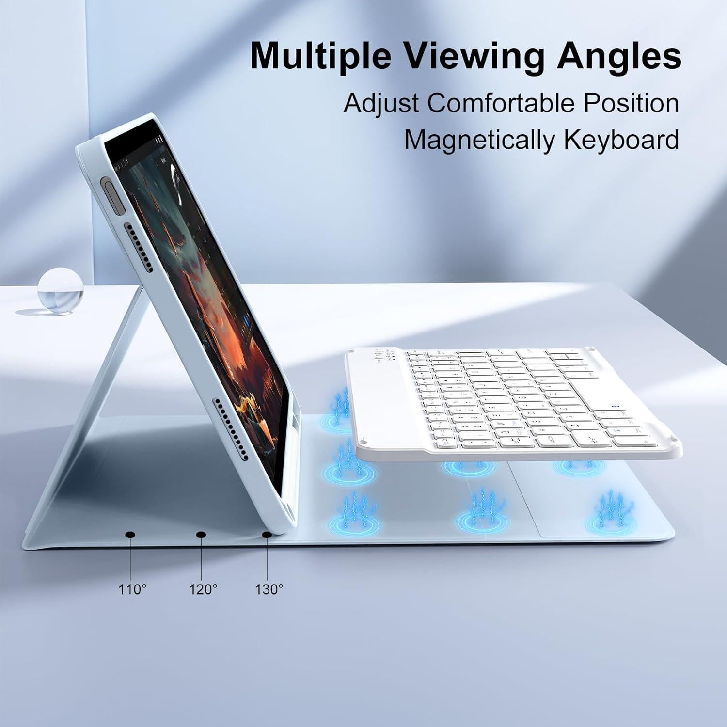 Funda con Teclado Bluetooth SZPSGC para iPad 11"/10.9"