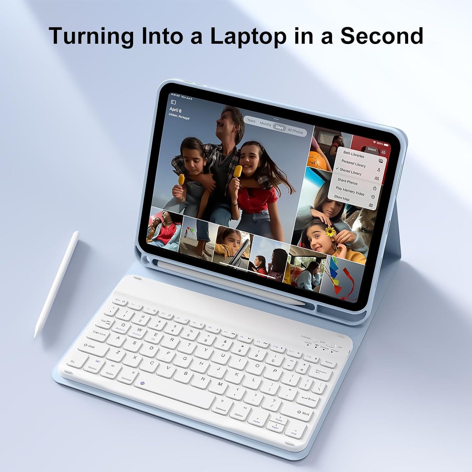 Funda con Teclado Bluetooth SZPSGC para iPad 11"/10.9"