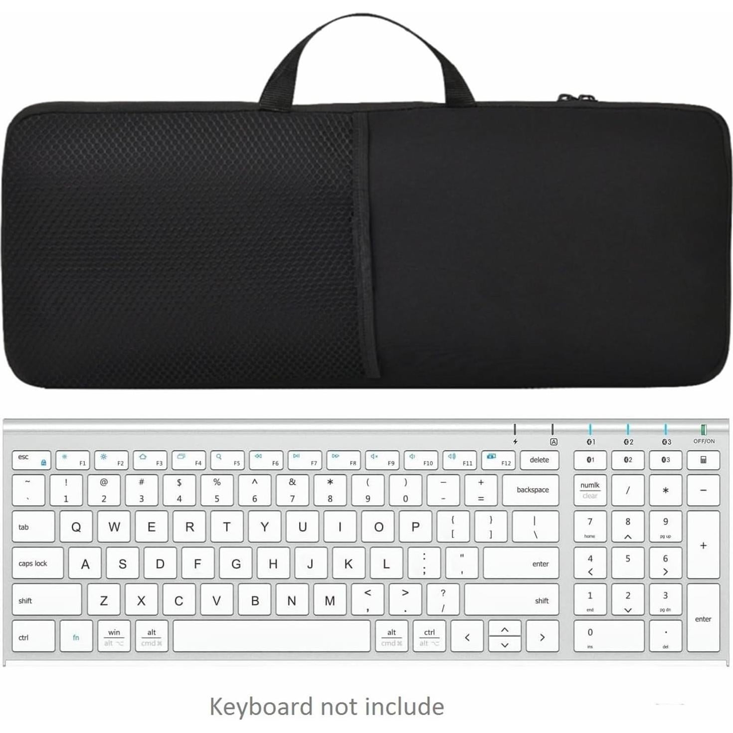 Funda de Teclado Neopreno iClever BK10 - Impermeable y Plegable