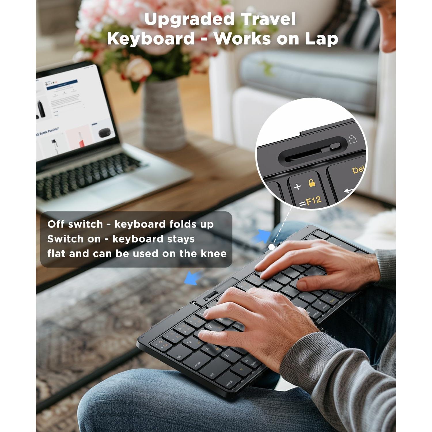 Teclado Bluetooth Plegable Omikamo 38.61 cm Inalámbrico