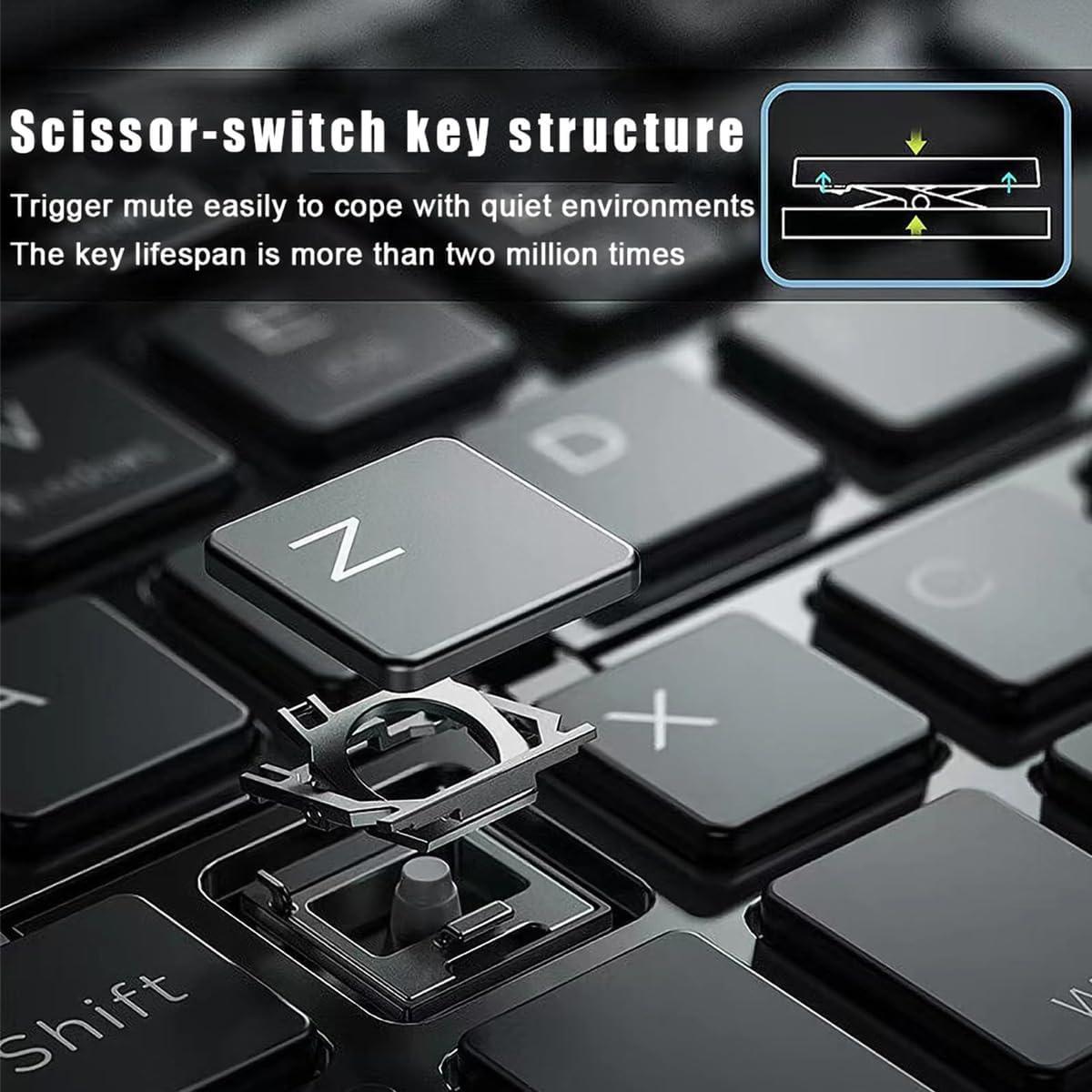 Teclado Plegable Bluetooth QUZZZRING con Soporte Universal