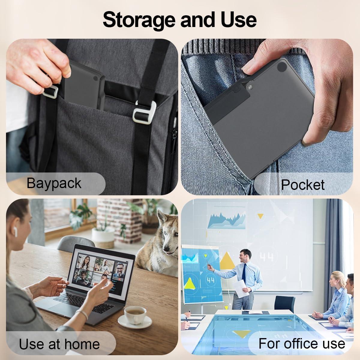 Teclado Plegable Bluetooth QUZZZRING con Soporte Universal