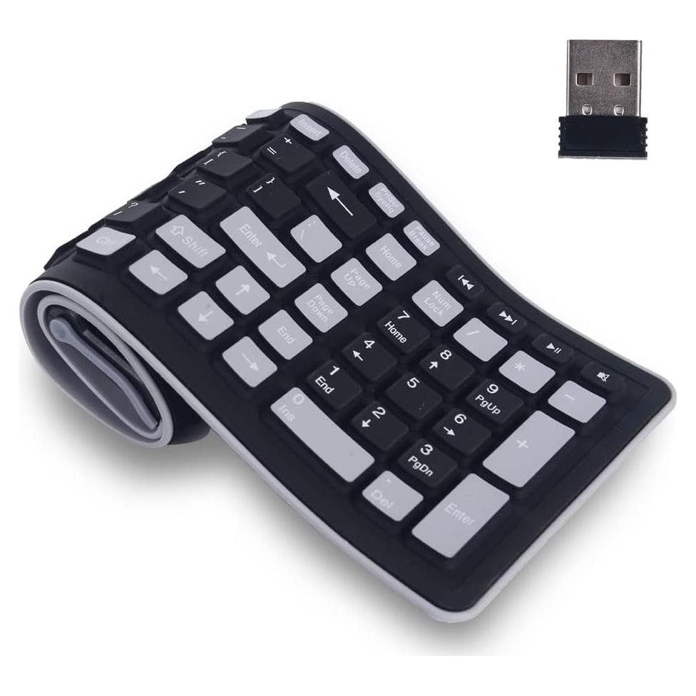 Teclado Inalámbrico de Silicona TEHDYCU Plegable Impermeable