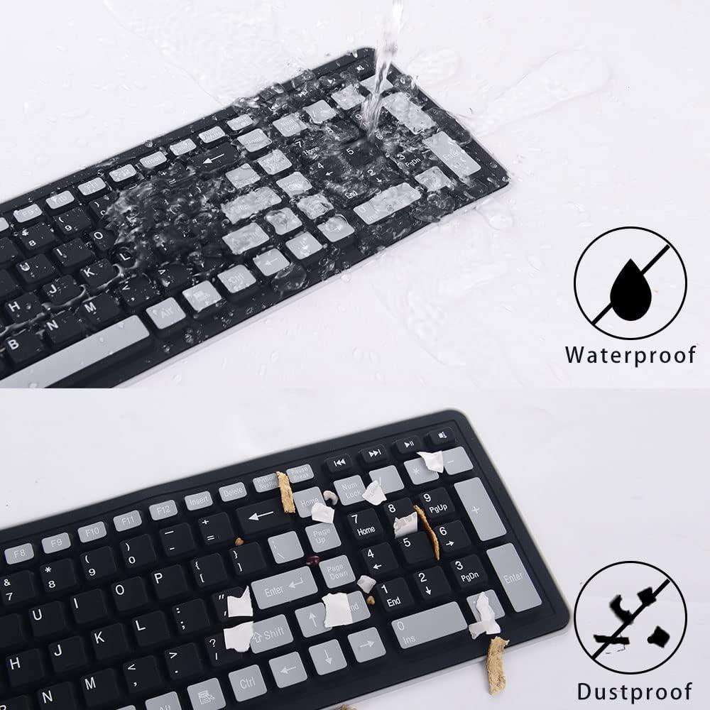 Teclado Inalámbrico de Silicona TEHDYCU Plegable Impermeable