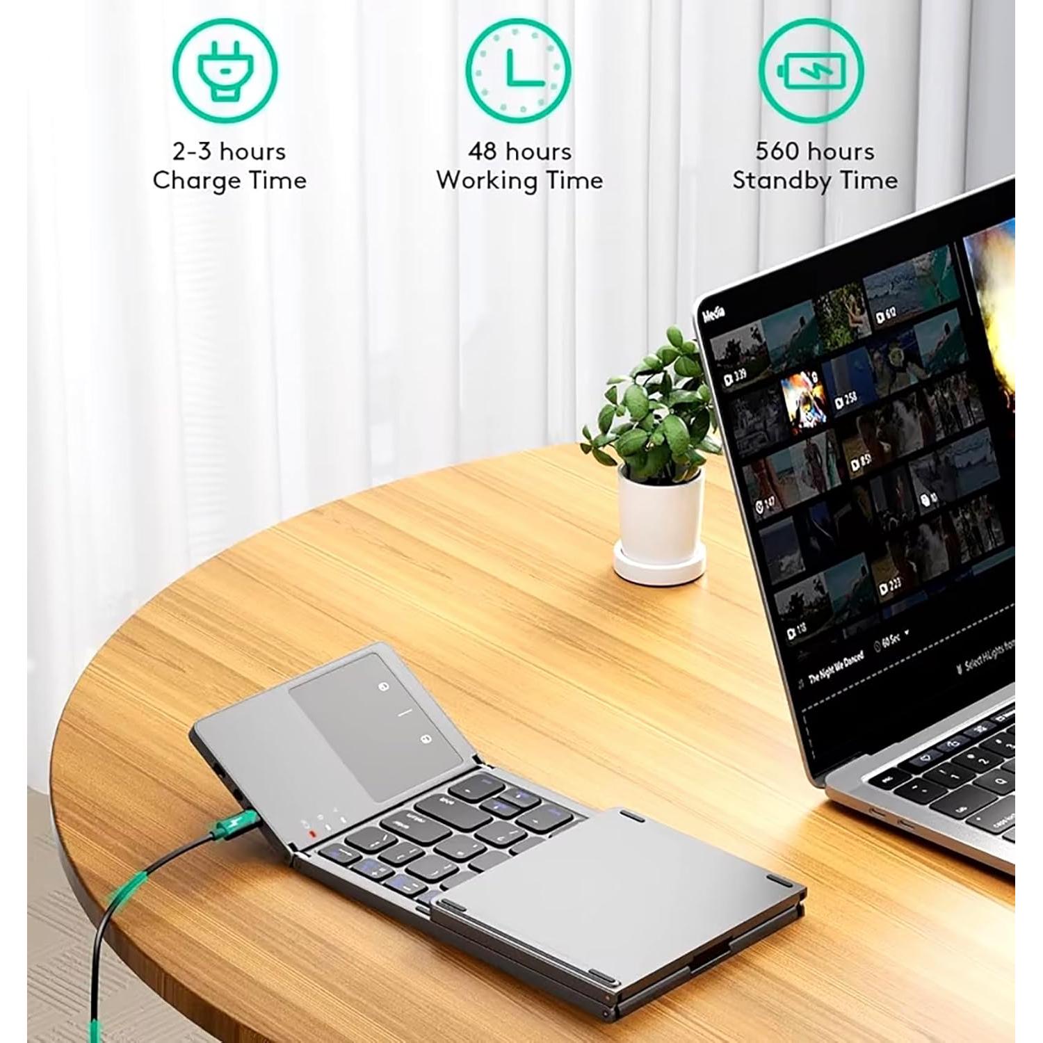 Teclado Inalámbrico Plegable Tek Styz TS-1146 con Touchpad