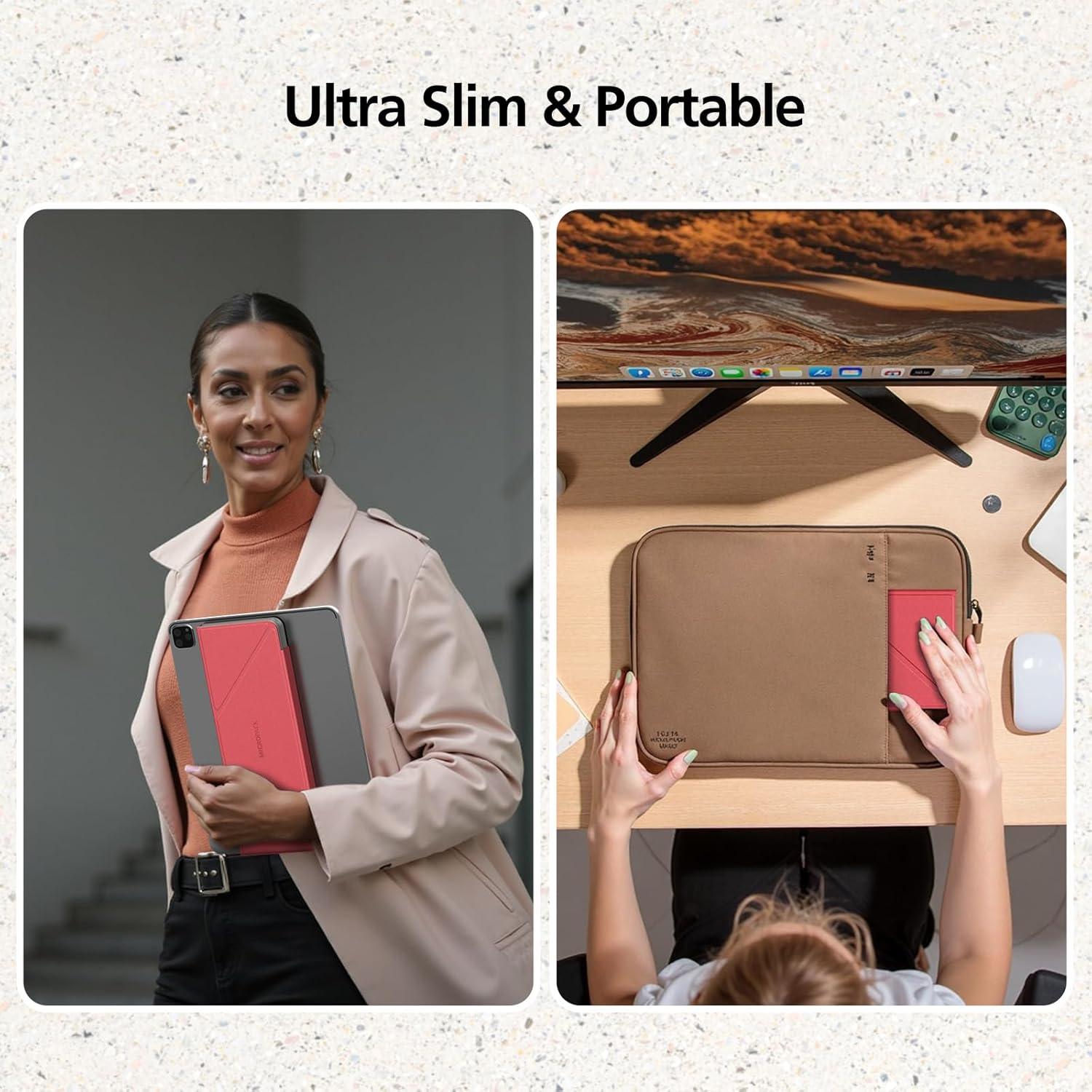 Teclado Bluetooth Plegable MicroPack K-F01-RD con Touchpad