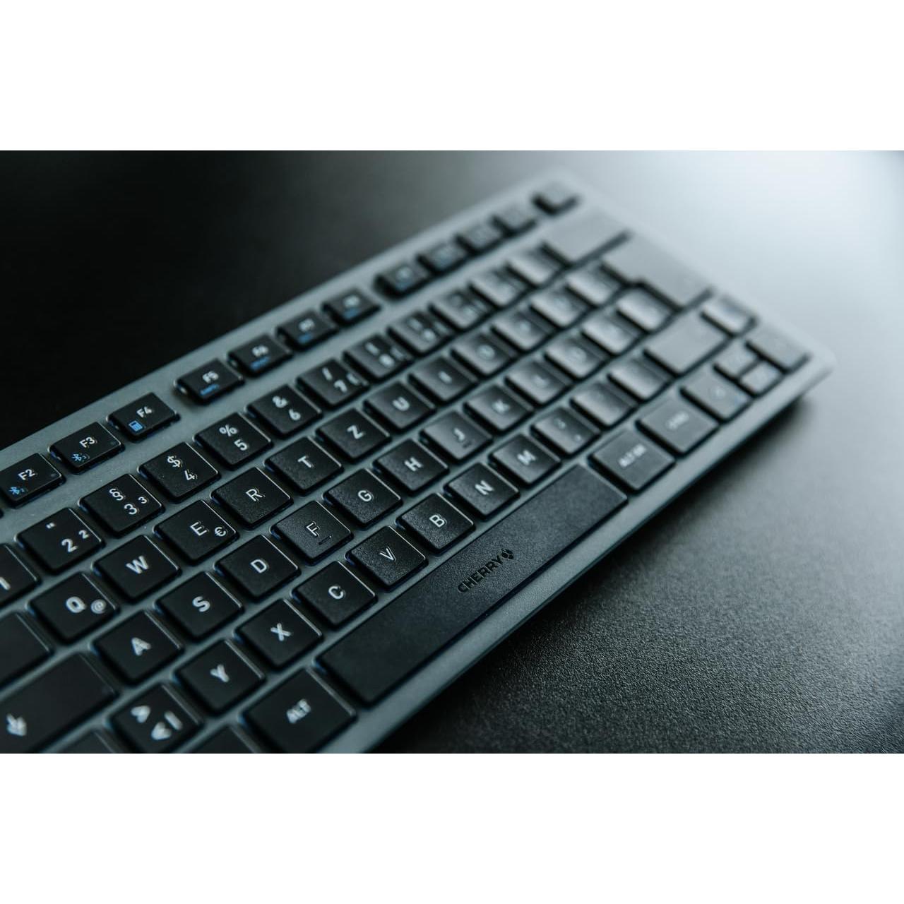 Teclado Inalámbrico Compacto Cherry KW 7100 Bluetooth Azul