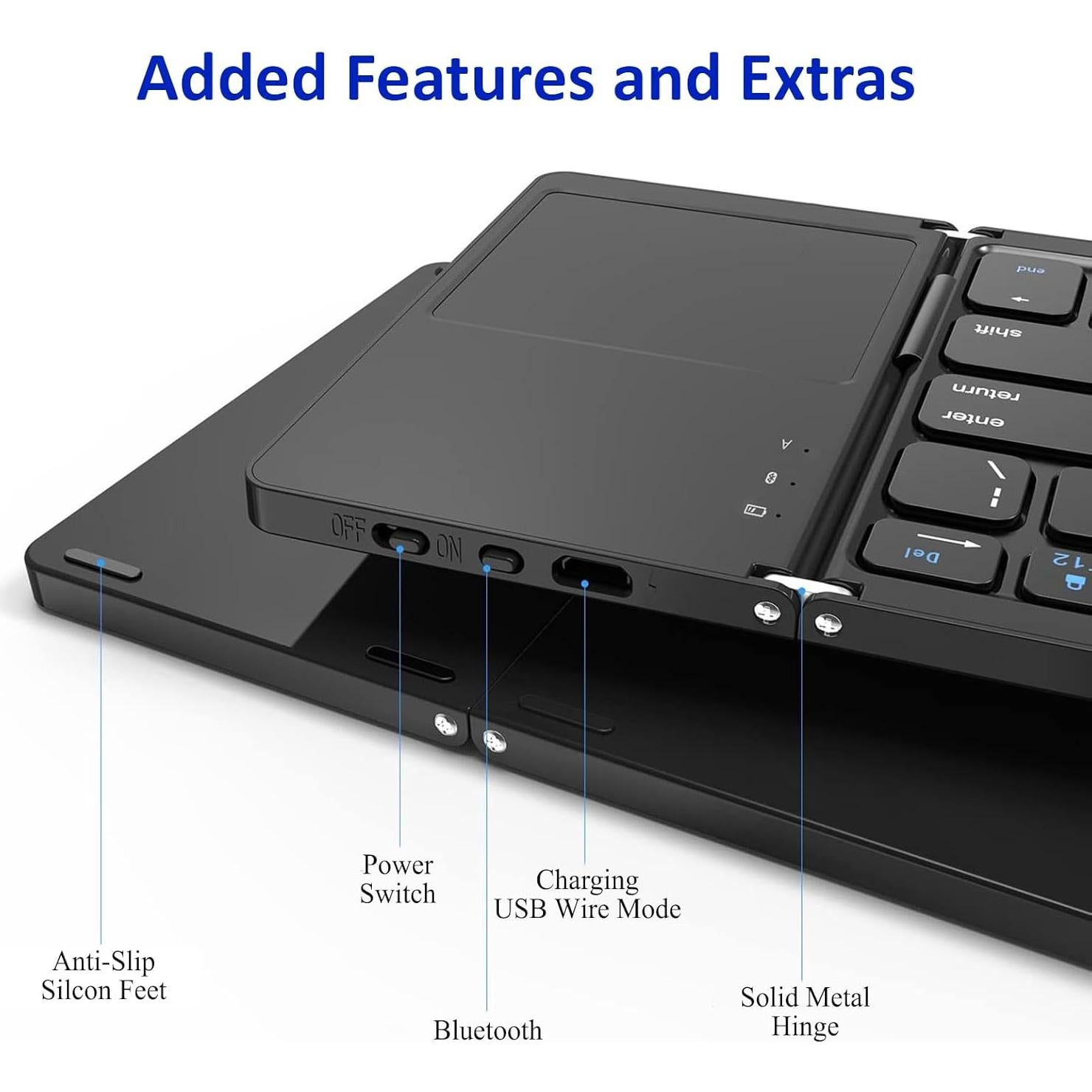 Teclado Inalámbrico Plegable Tek Styz con Touchpad y Batería 48h